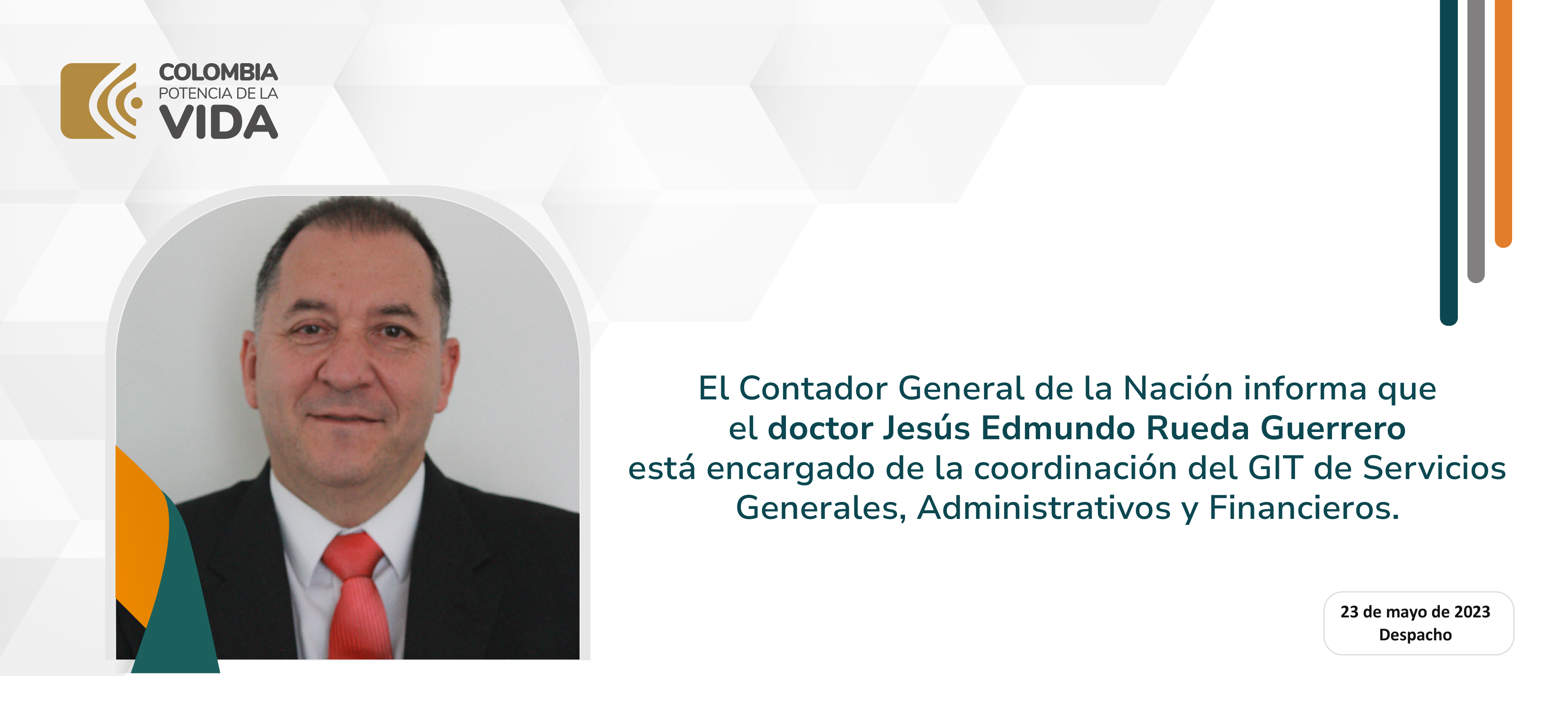 Novedad en la coordinación del GIT de Servicios Generales