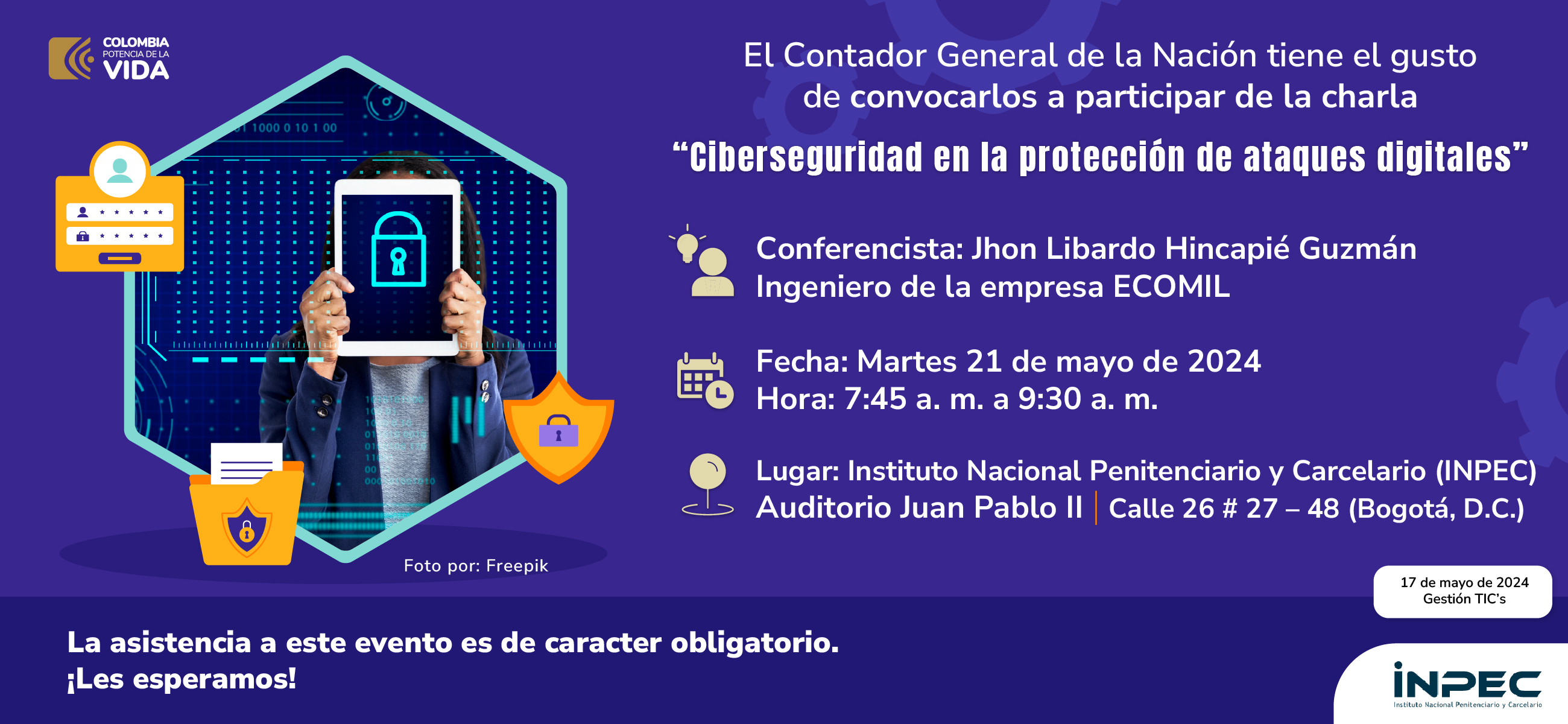 Charla “Ciberseguridad en la protección de ataques digitales”