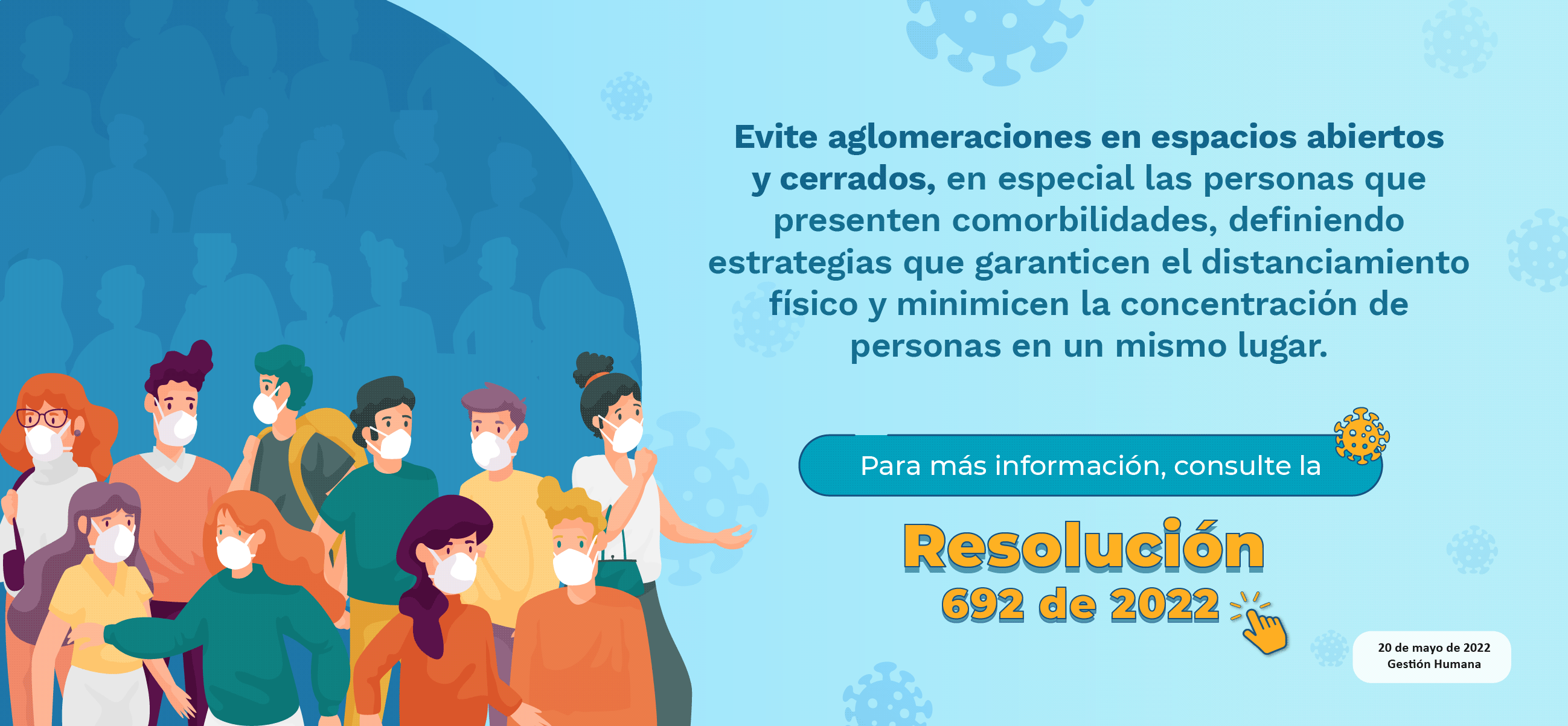 Conserve el distanciamiento físico