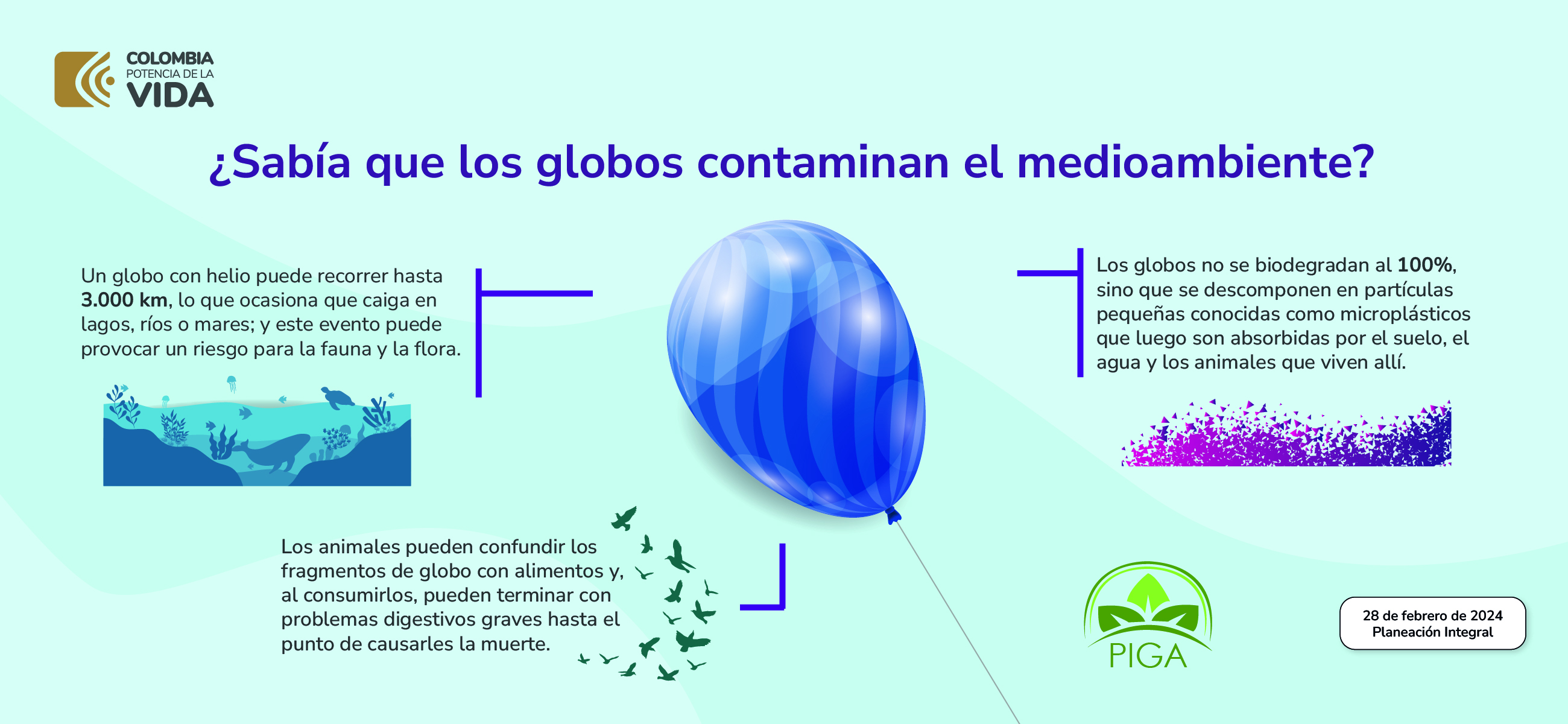 ¿Sabias que los globos contaminan el medio ambiente?