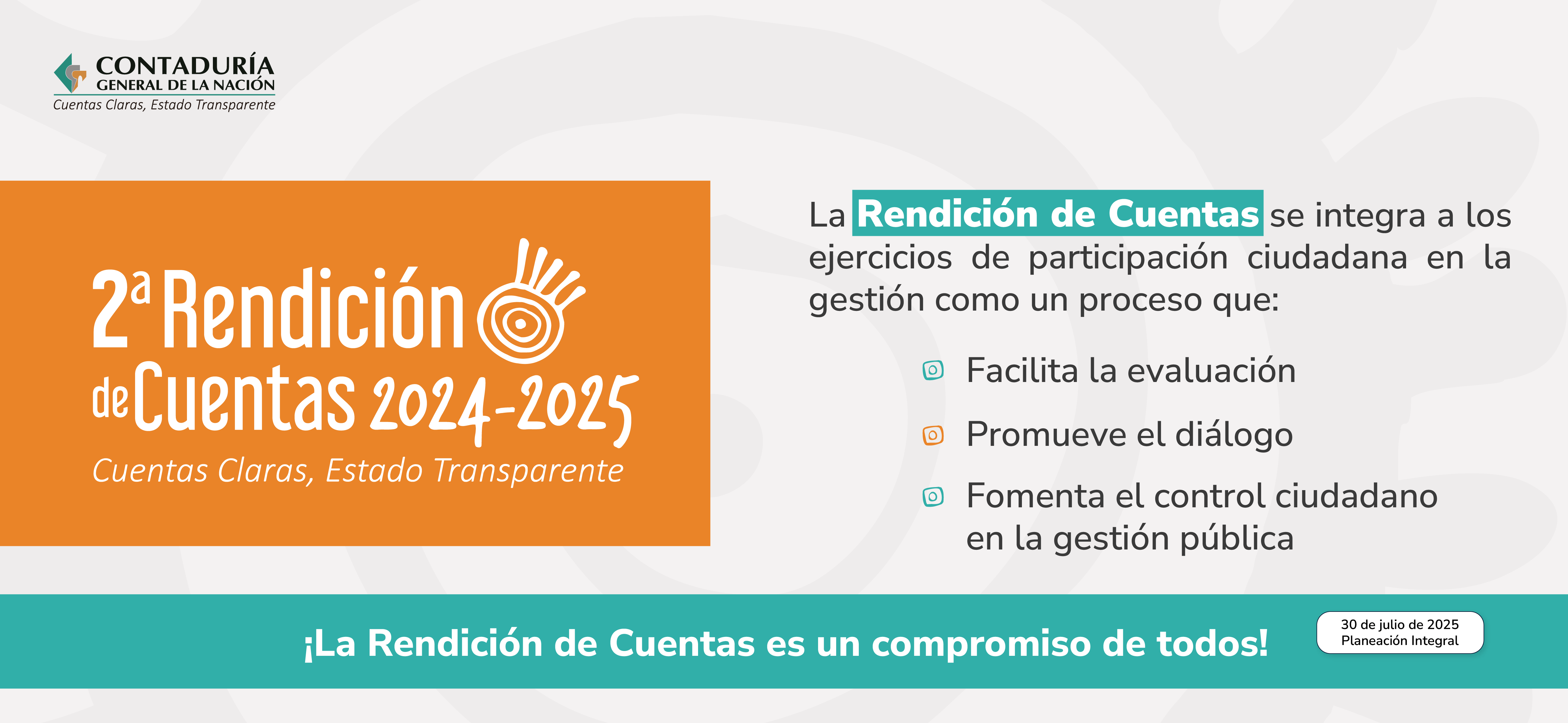 ¿Sabía que rendir cuentas fortalece la participación ciudadana?