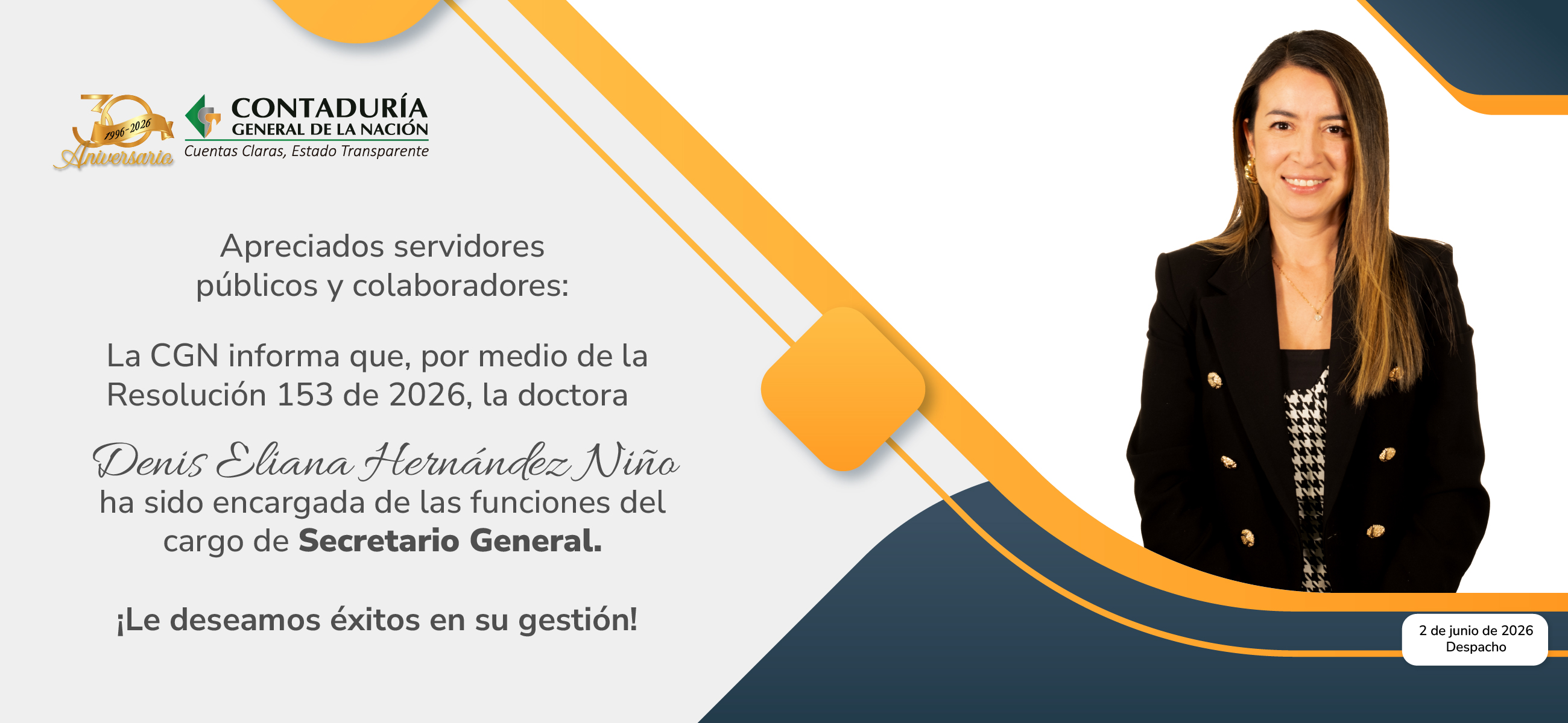 Encargo de las funciones de Secretario General