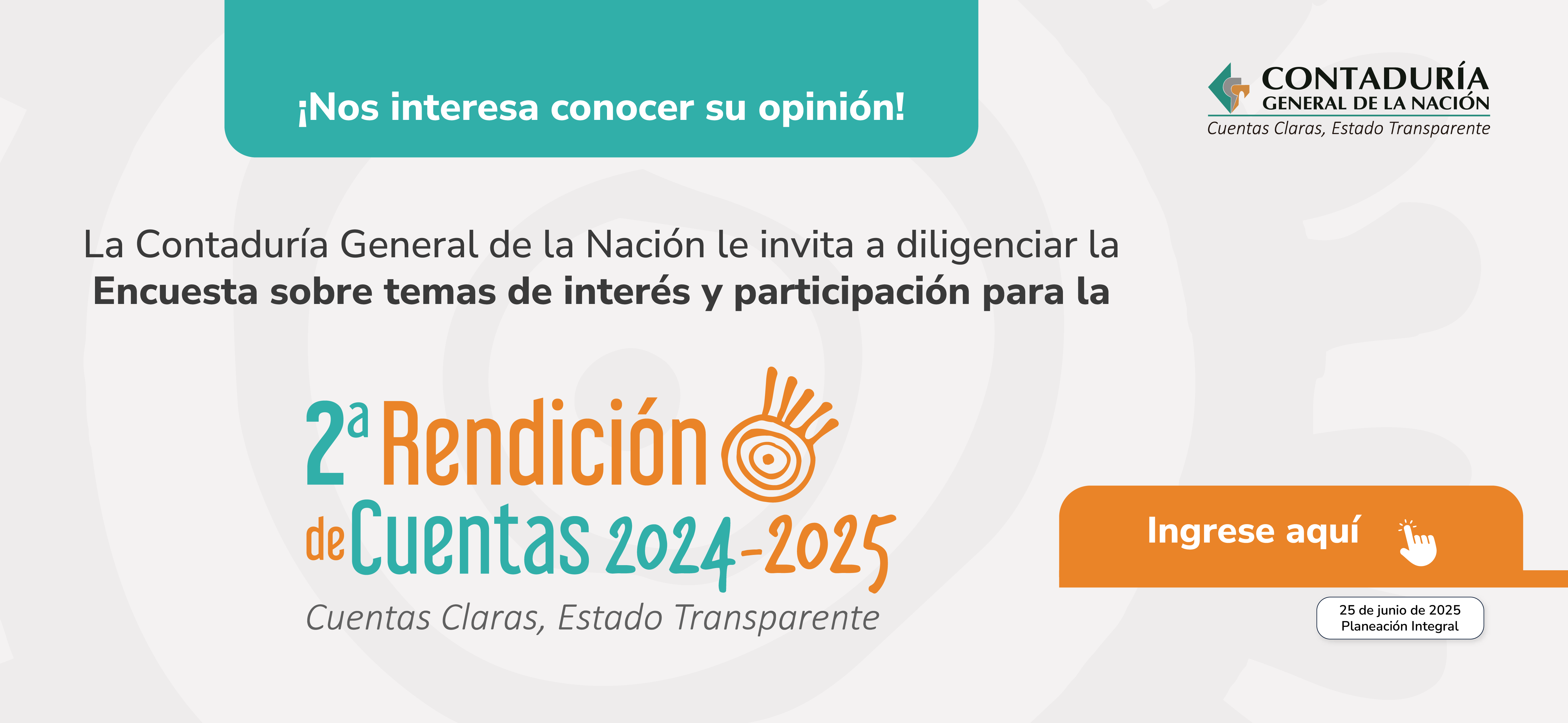 Construyamos juntos la 2ª Audiencia Pública de Rendición de Cuentas 2024-2025