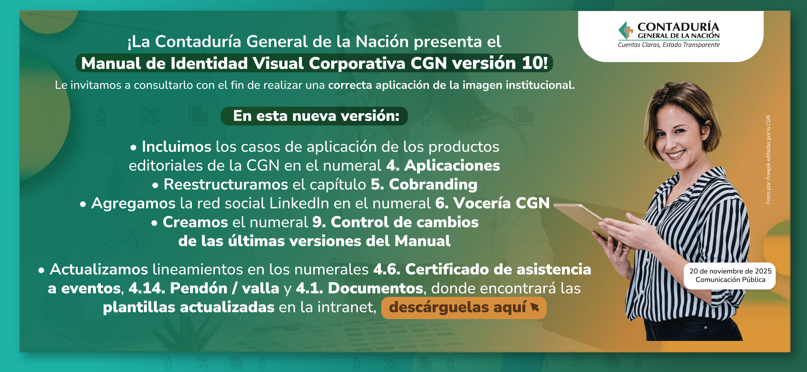 Descubra las novedades del Manual de Identidad Visual Corporativa CGN versión 10.