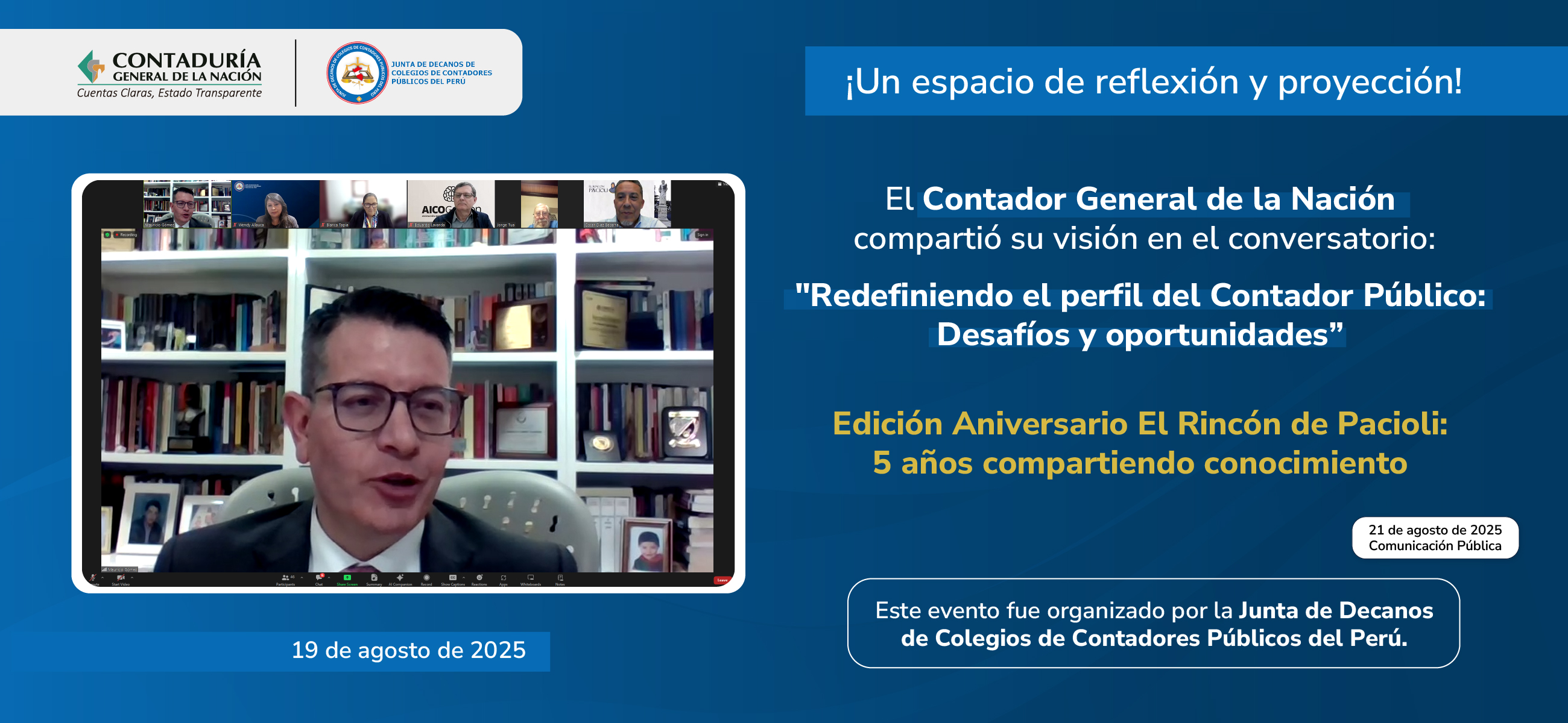 El Contador General de la Nación participó en el conversatorio 