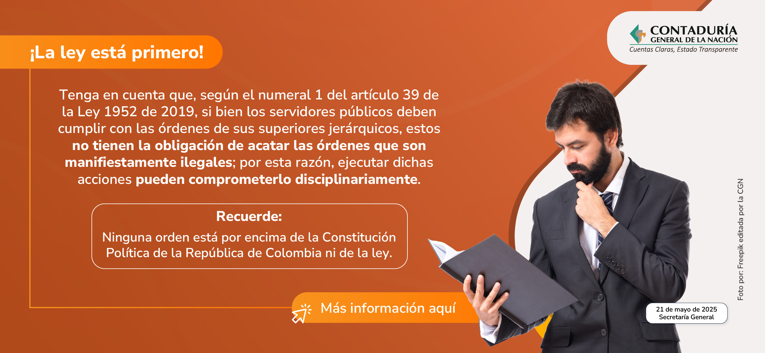 ¡Ninguna orden está por encima de la ley! Evite responsabilidades disciplinarias