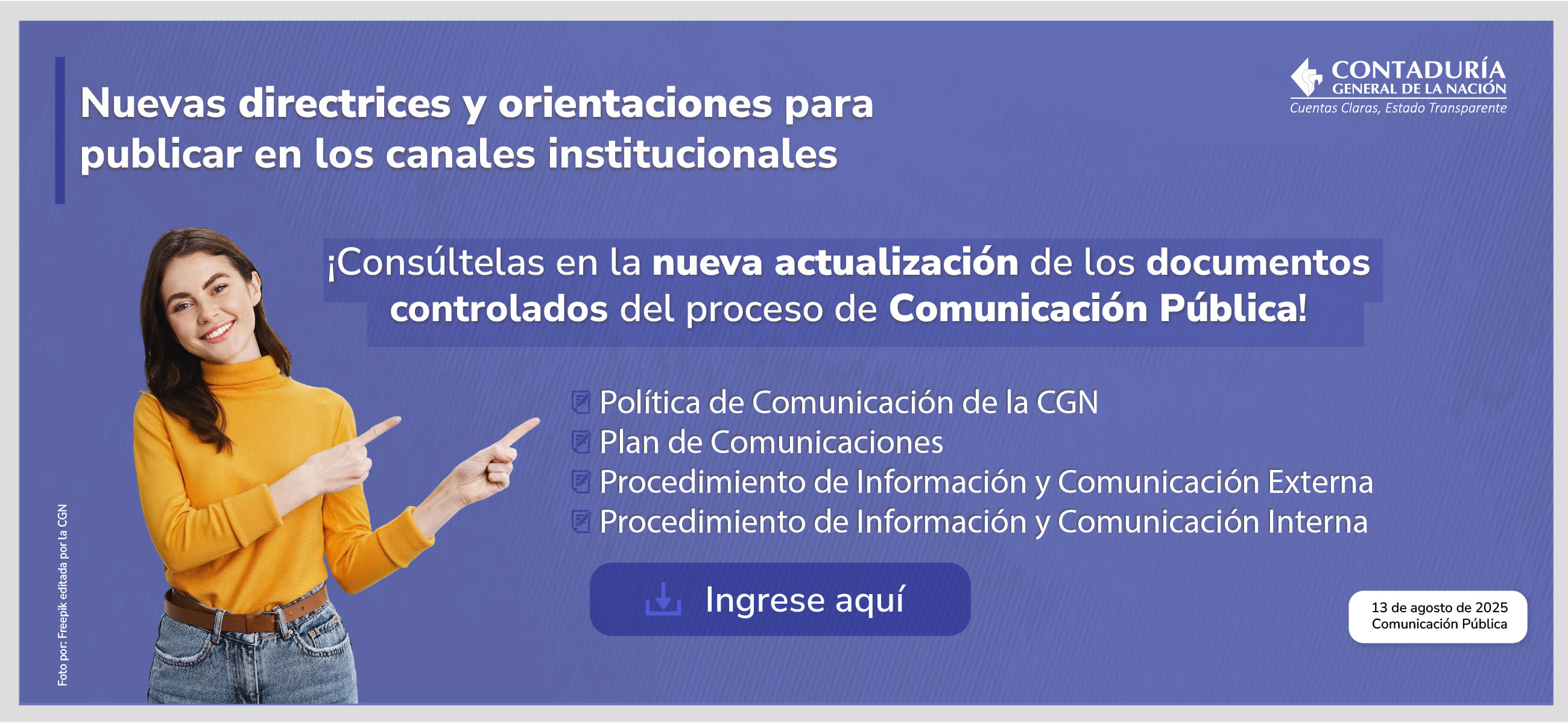 Sigamos construyendo una comunicación institucional efectiva: consulte las nuevas orientaciones