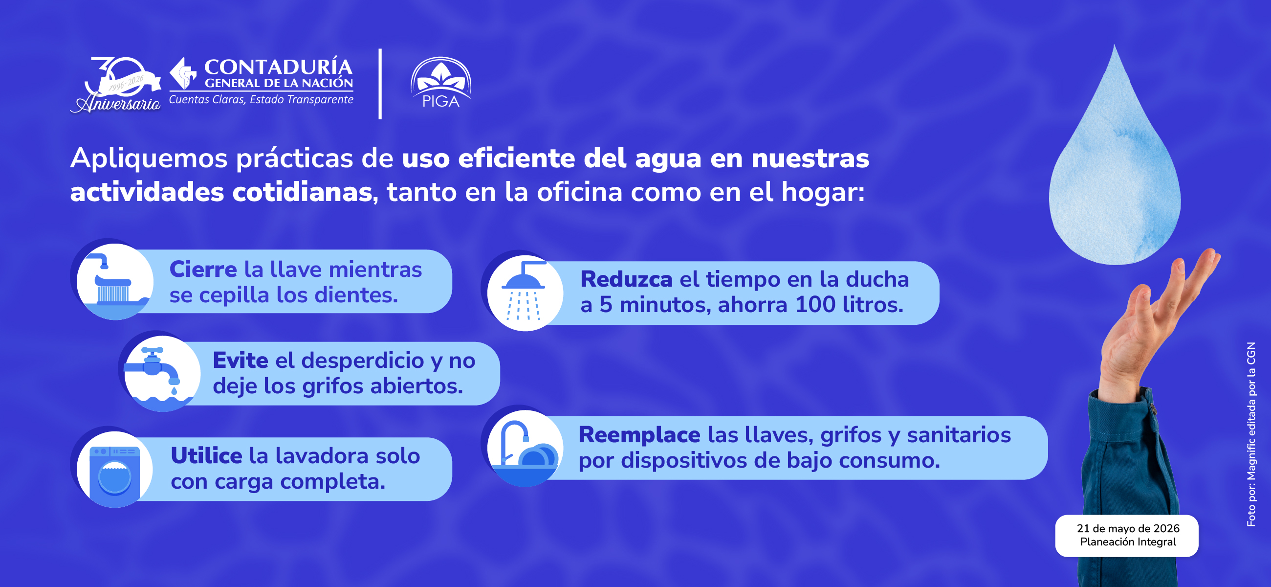 ¡Aportemos al consumo responsable del agua!