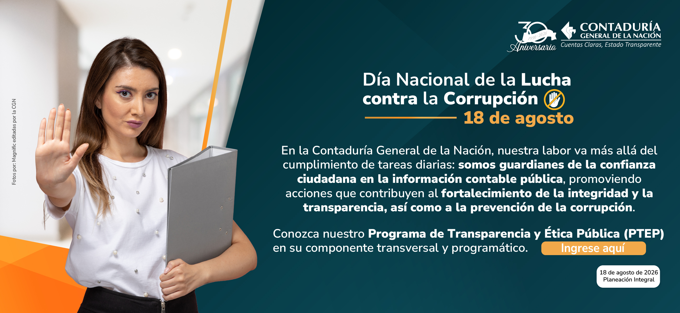 Hoy conmemoramos el Día Nacional de la Lucha contra la Corrupción