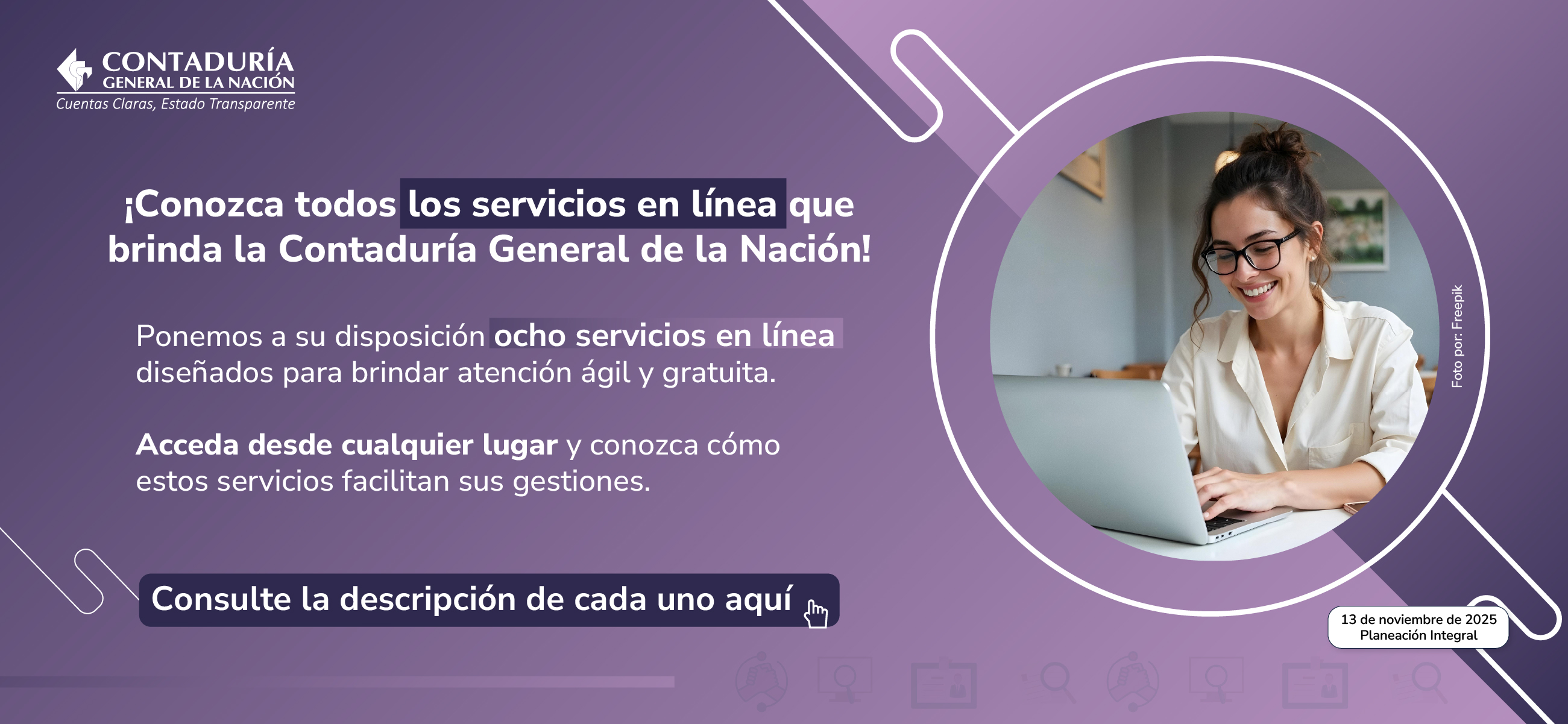 Servicios en línea de la CGN: fáciles, accesibles y sin costo