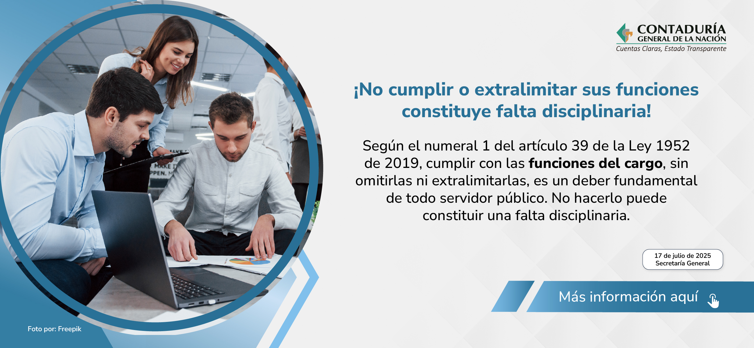 Faltas disciplinarias: omisión y extralimitación de funciones