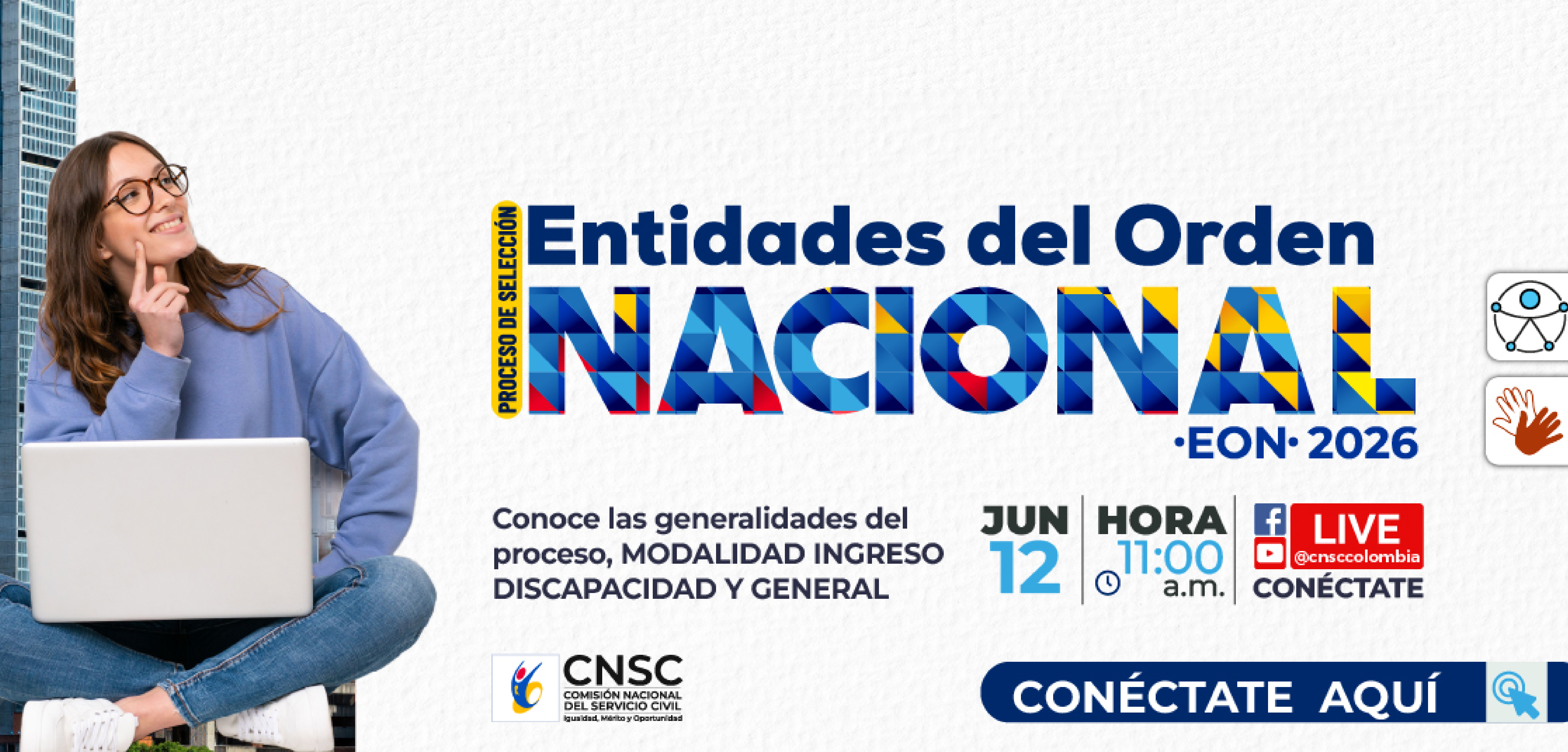 Conéctese a la transmisión en vivo - Entidades del Orden Nacional 2026