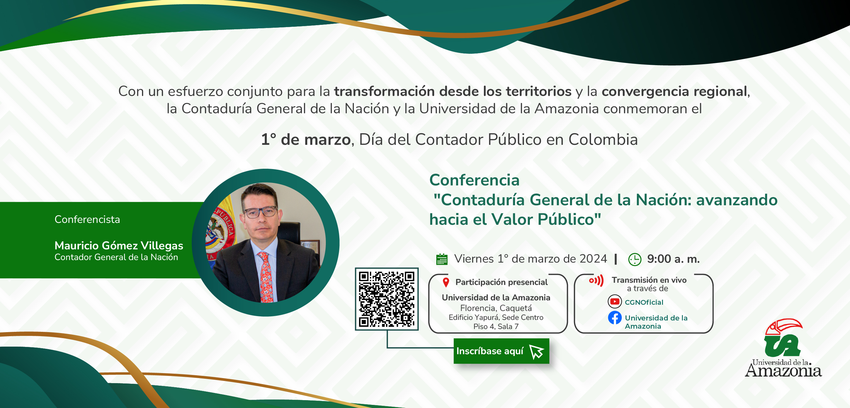 Conmemoremos juntos el Día del Contador Público en Colombia con la conferencia “Contaduría General de la Nación: avanzando hacia el valor público”