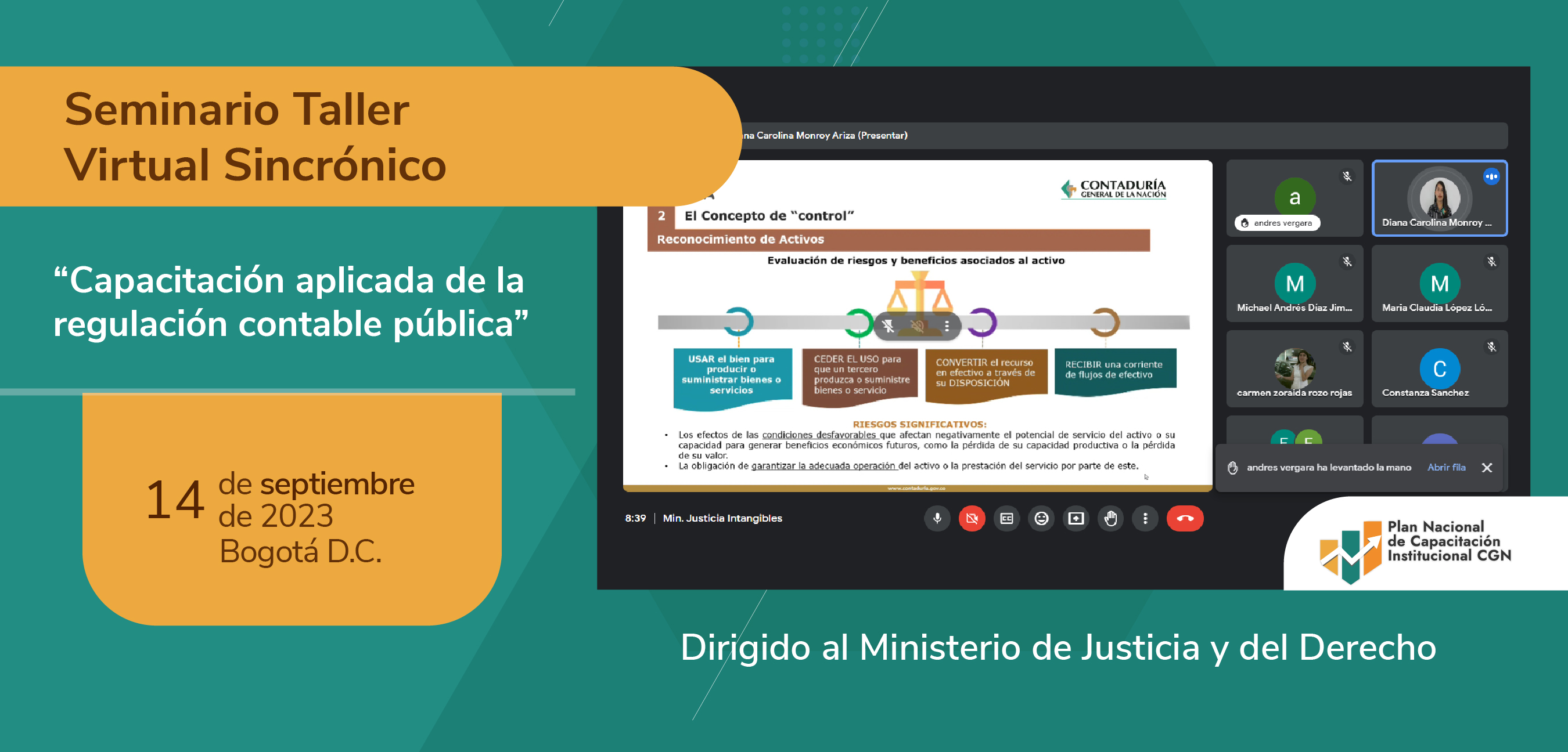 La CGN capacitó al Ministerio de Justicia y del Derecho