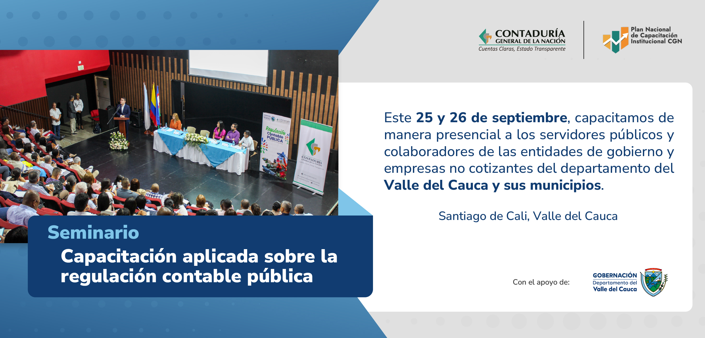 La CGN capacitó sobre la regulación contable pública al departamento del Valle del Cauca y sus municipios