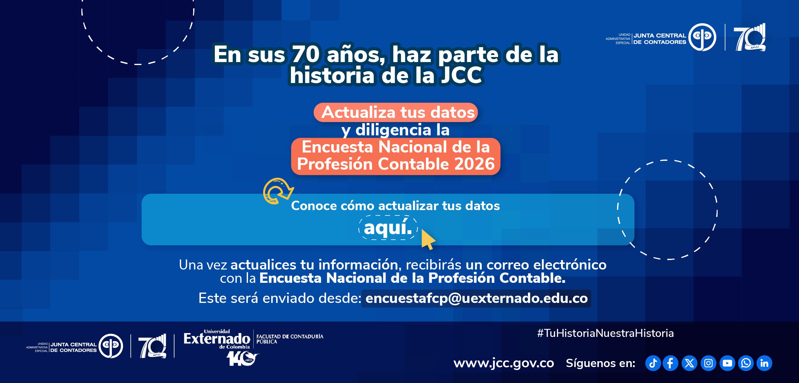 Actualización de datos y Encuesta Nacional de la Profesión Contable Hacer clic para indicarle a Correo de Contaduría General de la Nación que esta conversación es importante