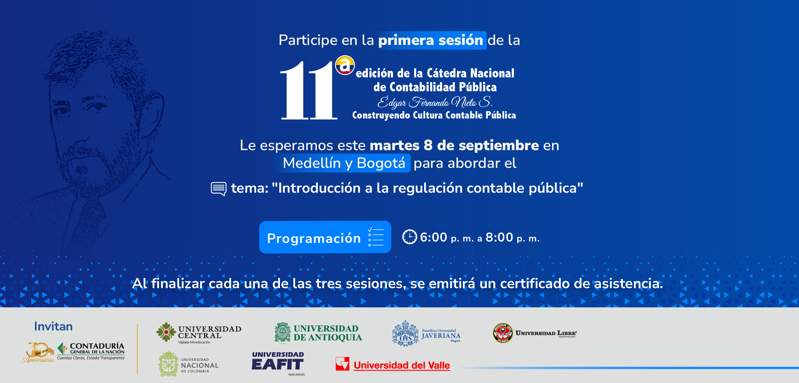 ¡Últimos días! Inscríbase ahora en la primera sesión de la 11ª edición de la Cátedra Nacional de Contabilidad Pública