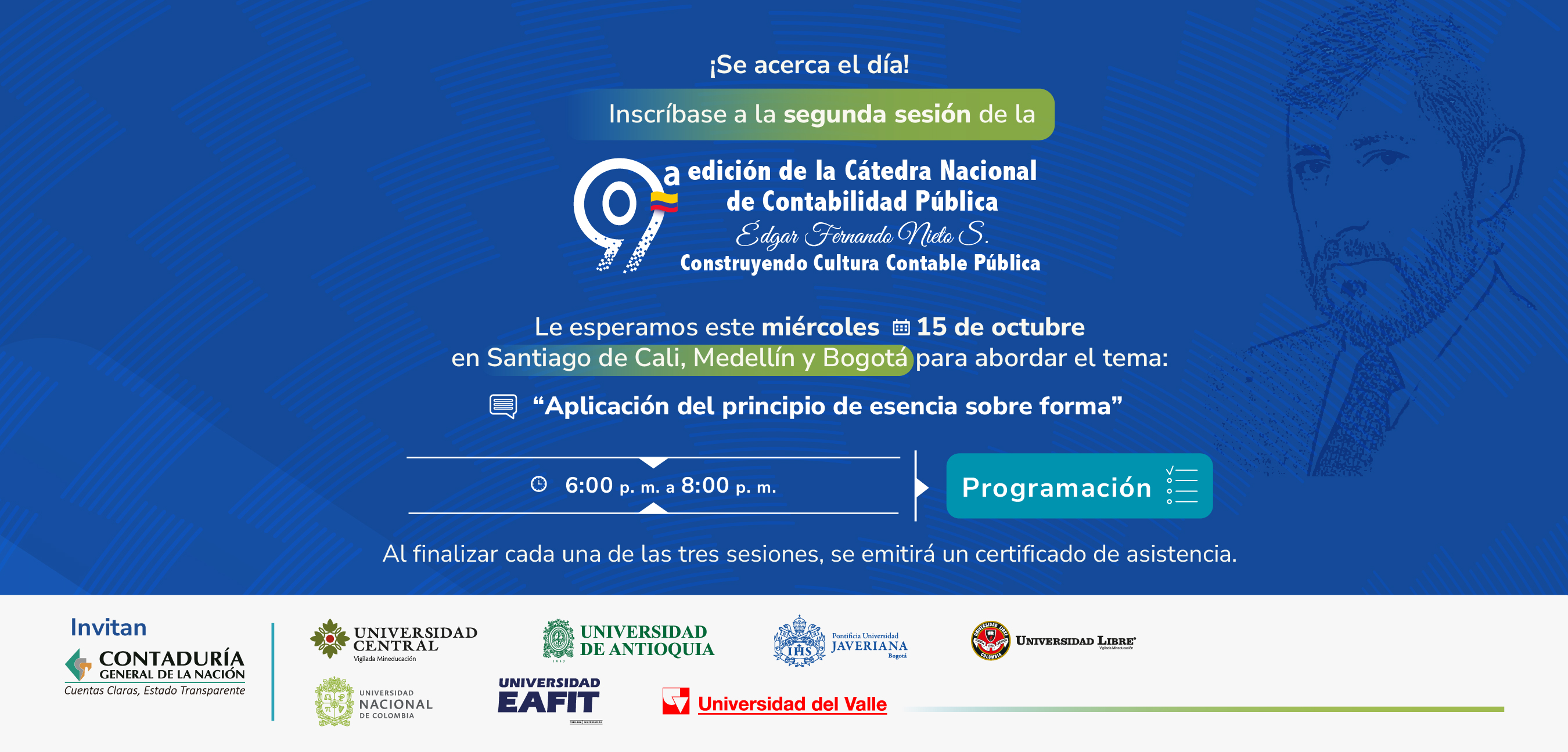 ¡Última oportunidad! Inscríbase ahora a la segunda sesión de la Novena edición de la Cátedra Nacional de Contabilidad