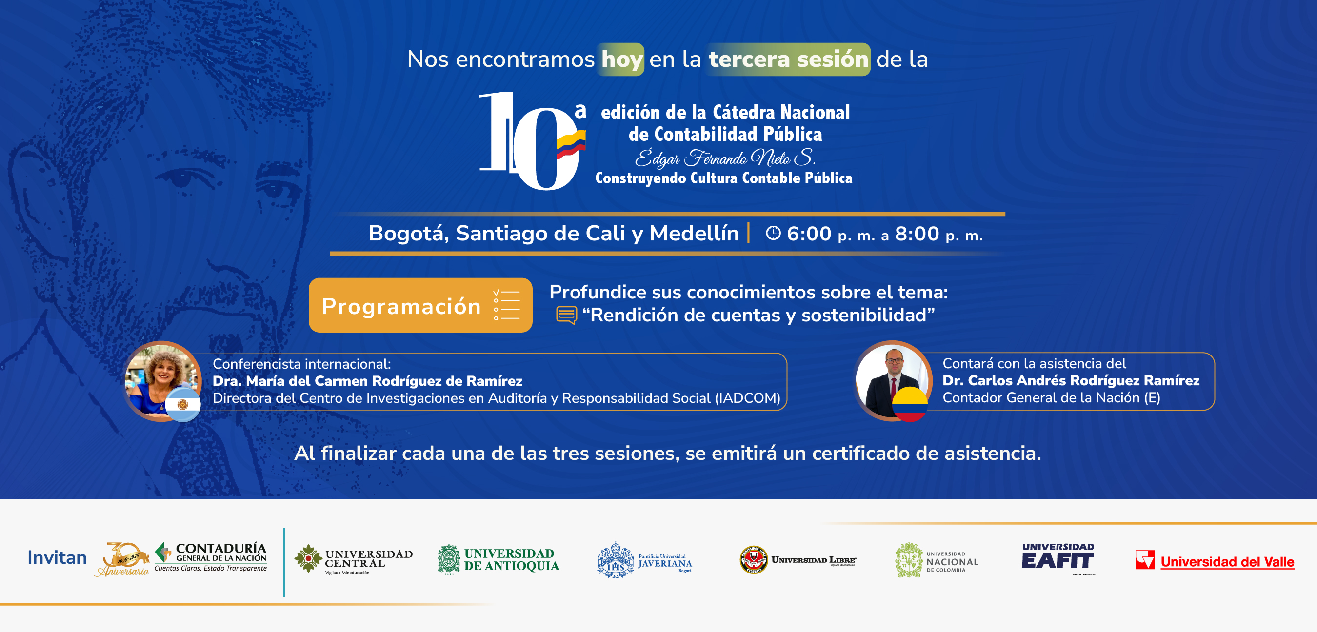 Hoy es el día: participe en la tercera sesión de la 10ª edición de la Cátedra Nacional de Contabilidad Pública