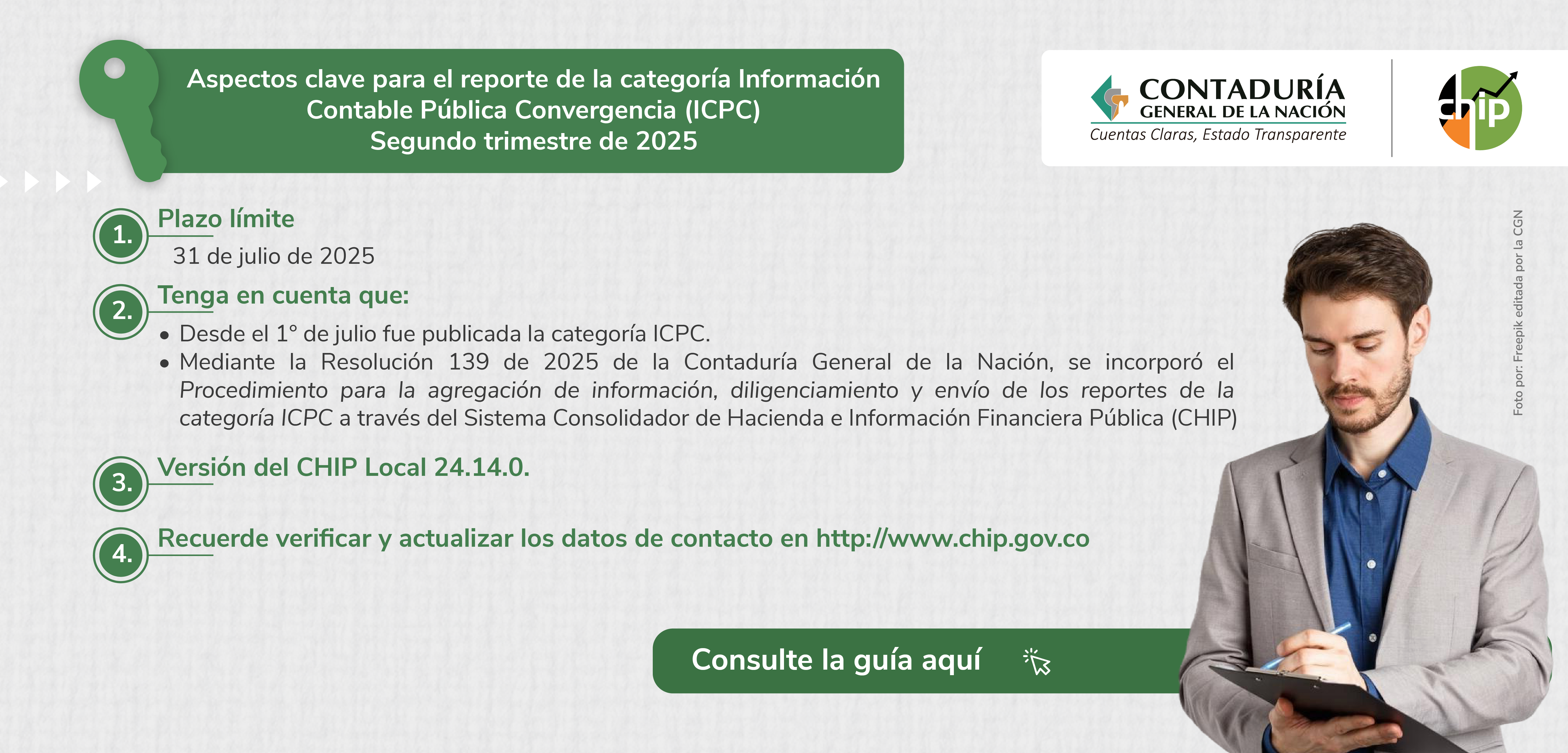 Entérese de la información clave para el reporte de la categoría ICPC correspondiente al segundo trimestre de 2025