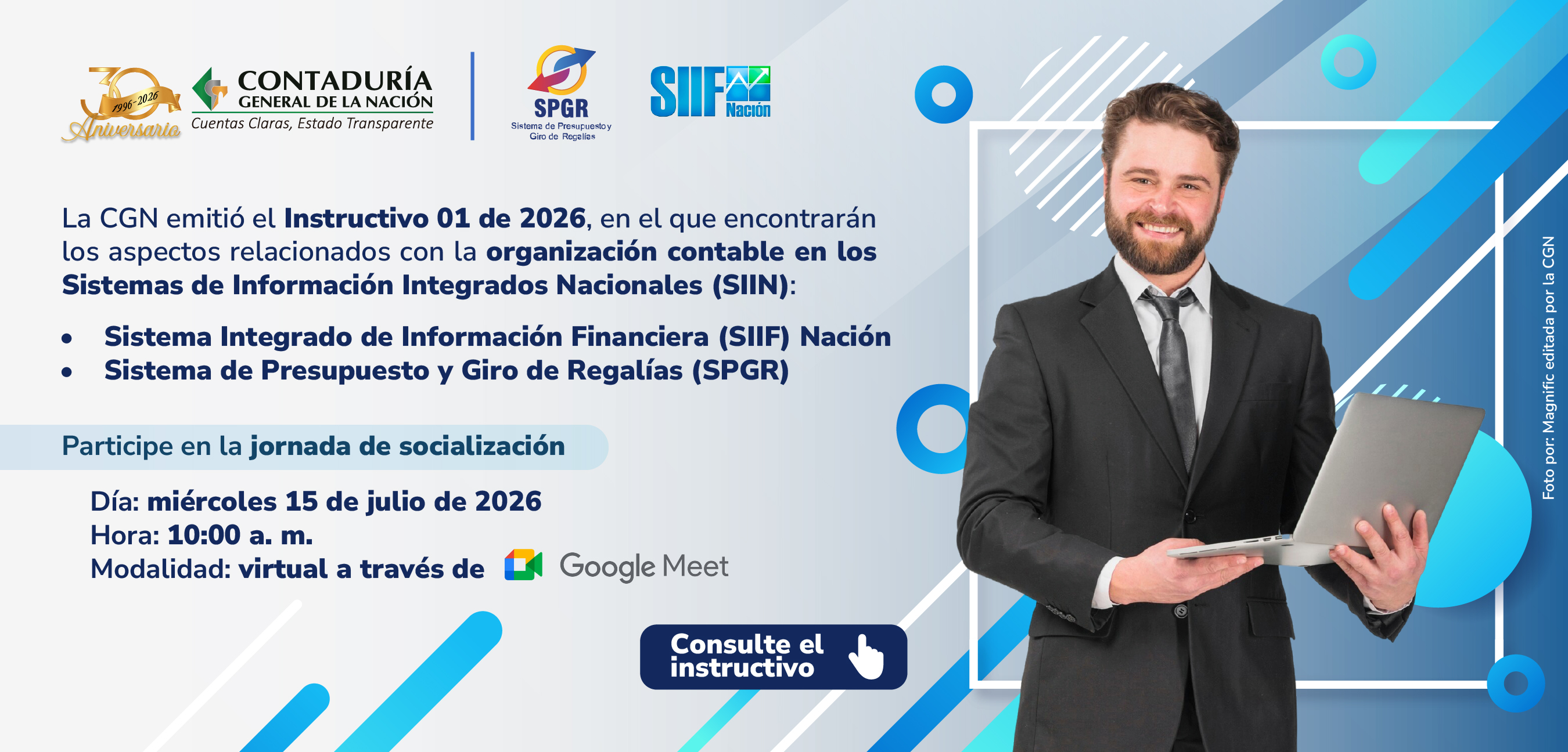 Participe en la jornada de socialización sobre el Instructivo 01 de 2026 emitido por la CGN