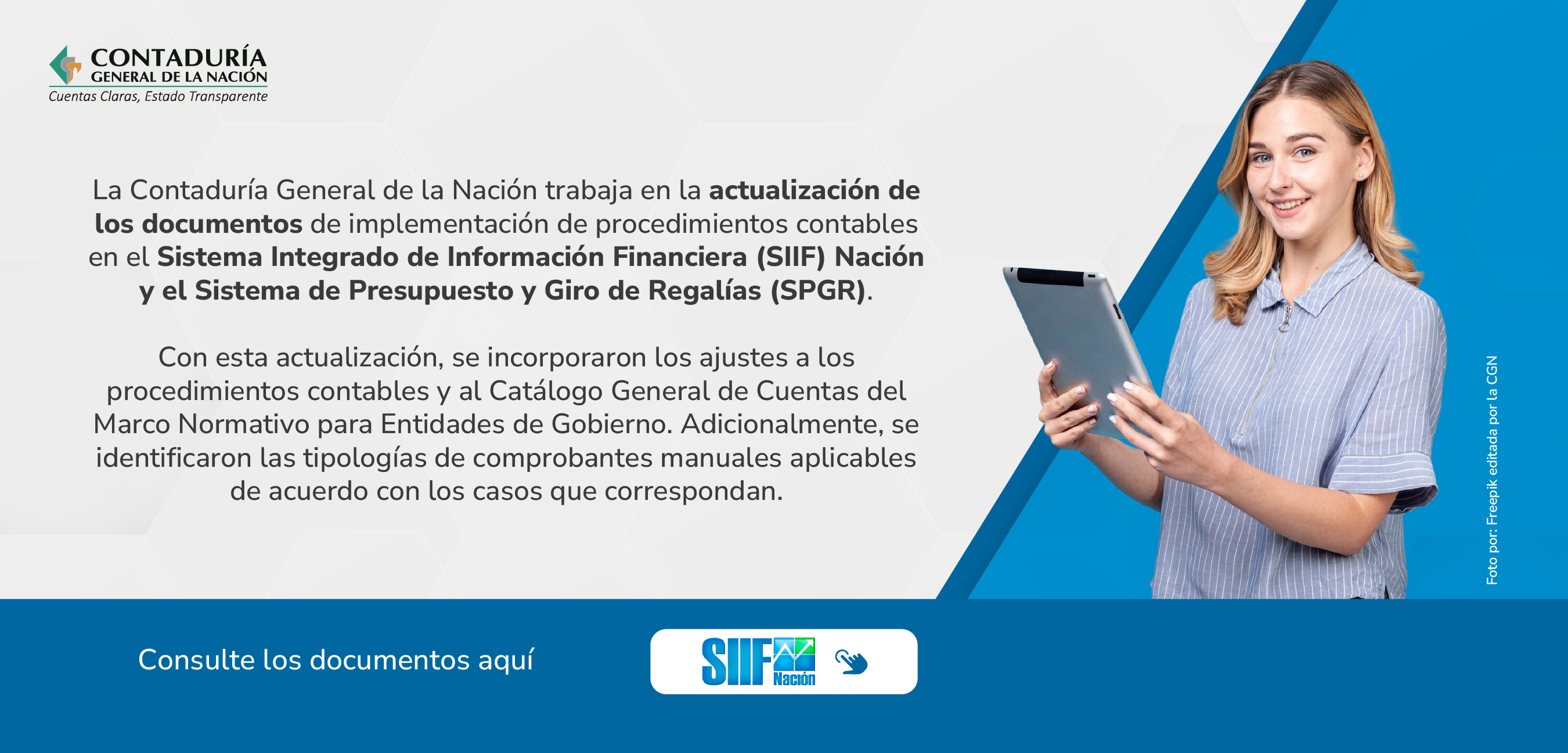 Actualización de documentos de implementación de procedimientos contables en el SIIF Nación y el SPG