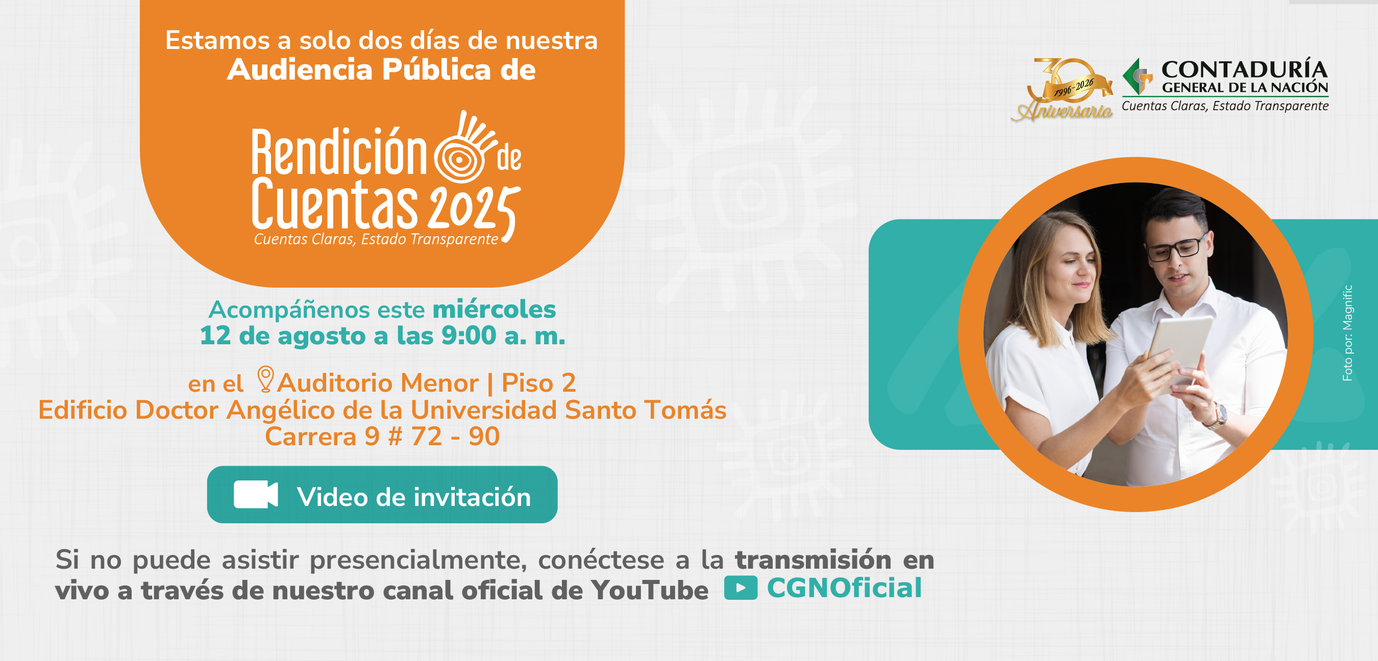 ¡Faltan 2 días! Lo esperamos en la Rendición de Cuentas 2025 de la CGN