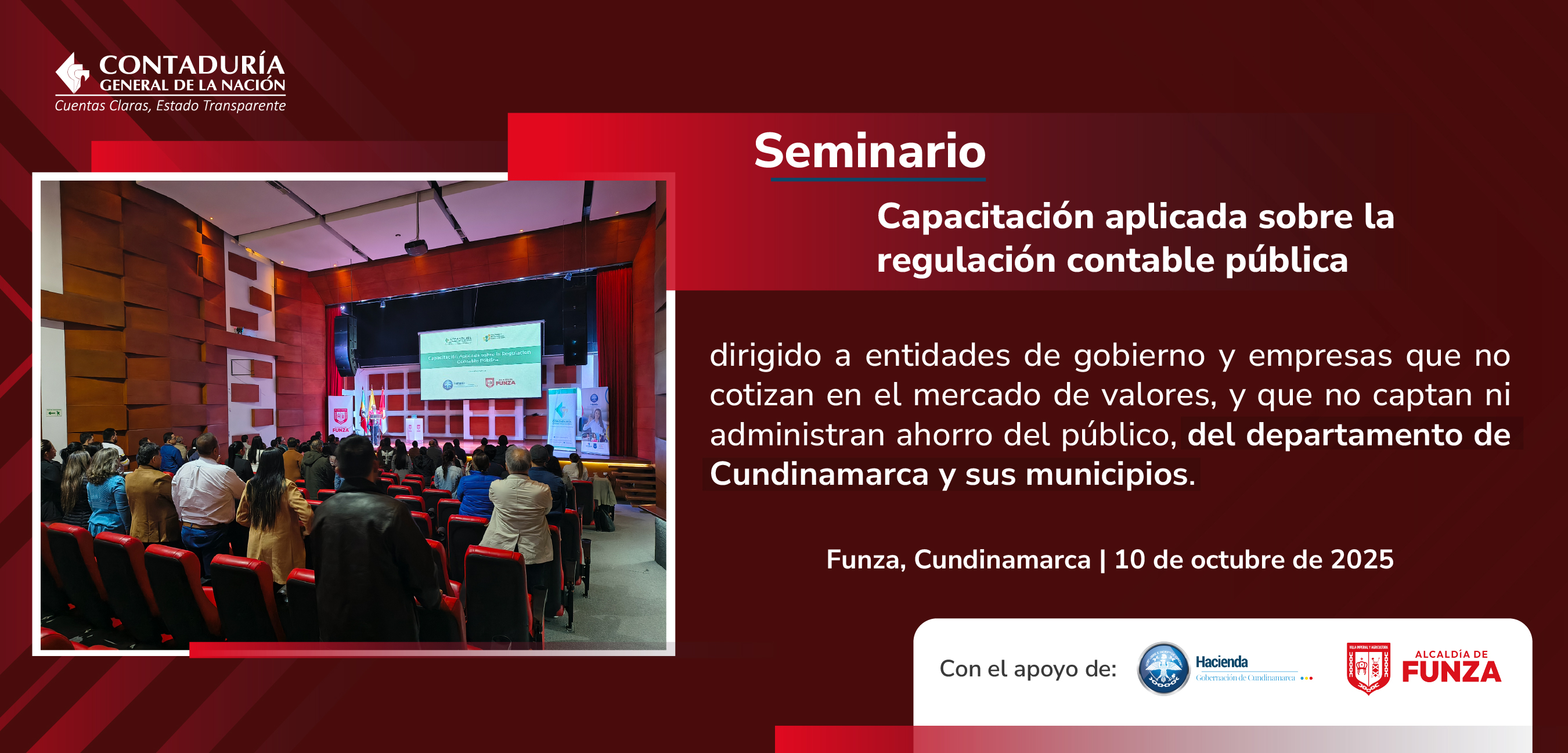 La CGN capacitó sobre la regulación contable pública al departamento de Cundinamarca y sus municipios