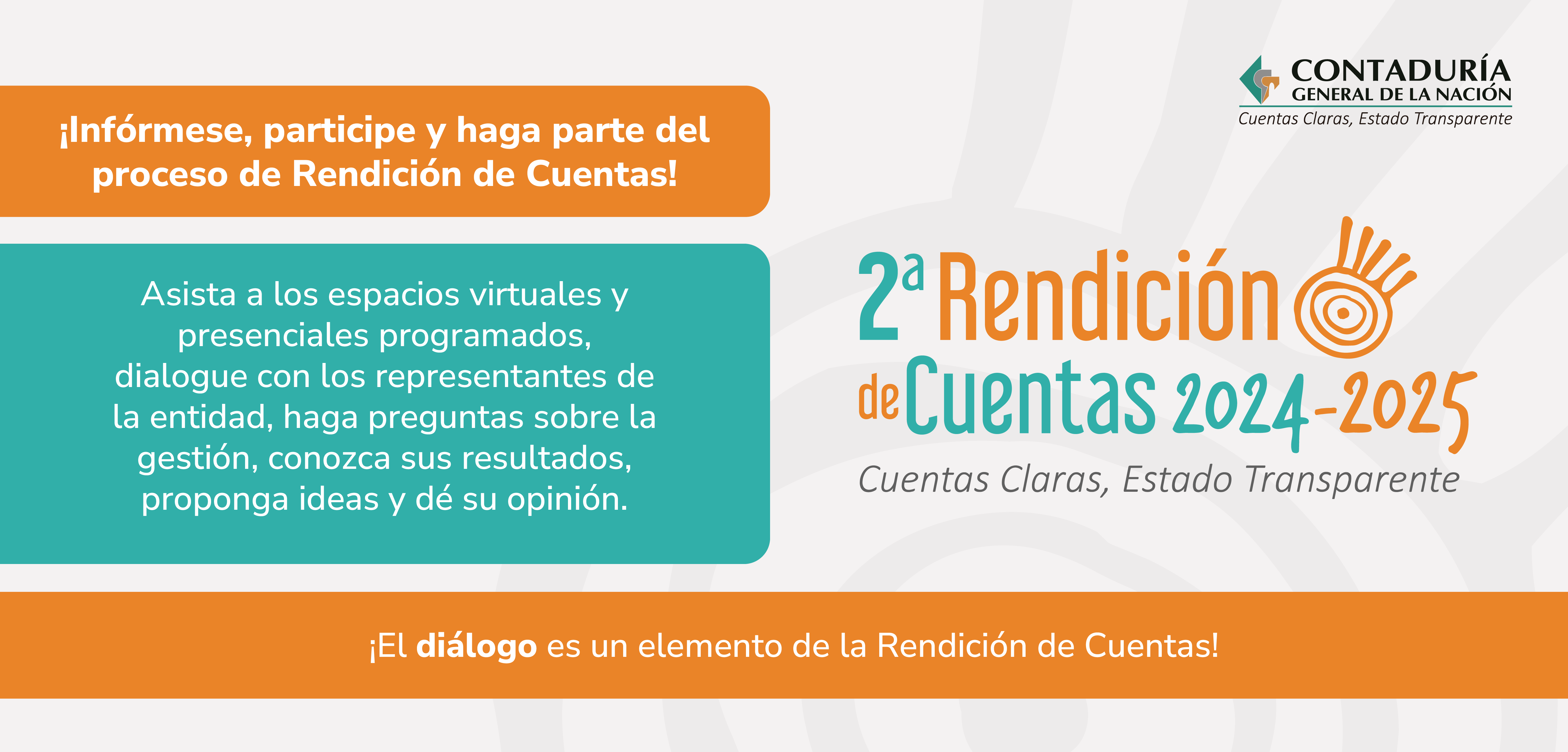 Participe en los espacios de Rendición de Cuentas de la CGN