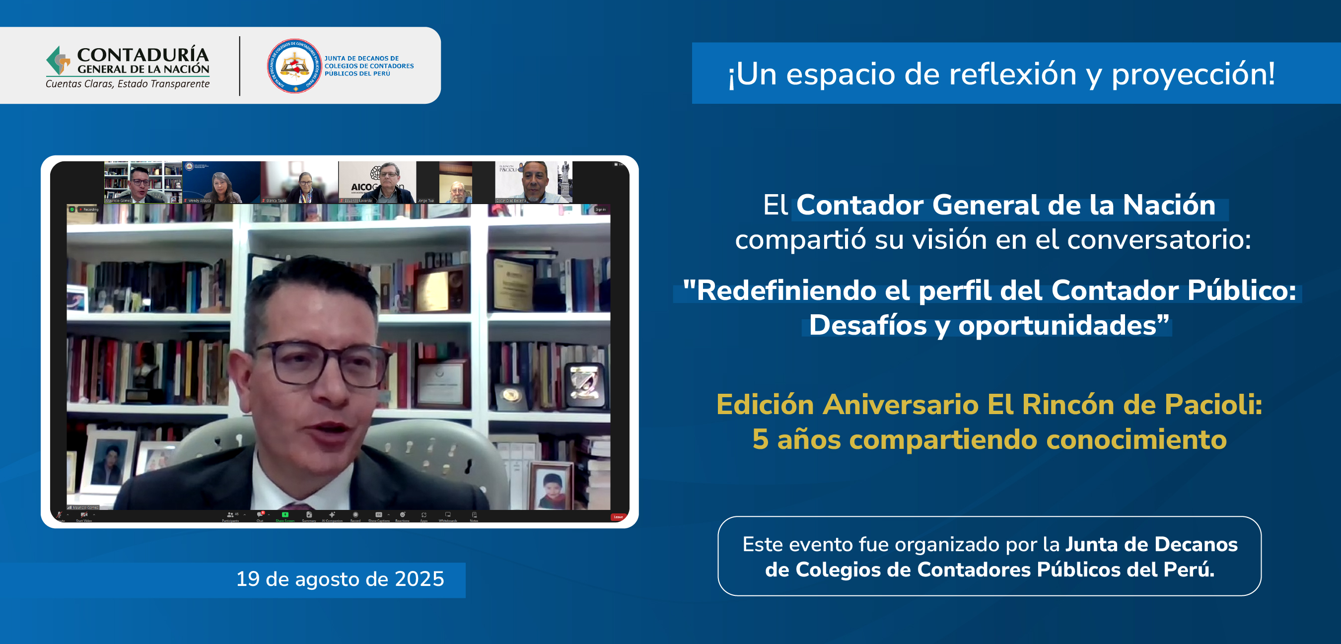 El Contador General de la Nación participó en el conversatorio 