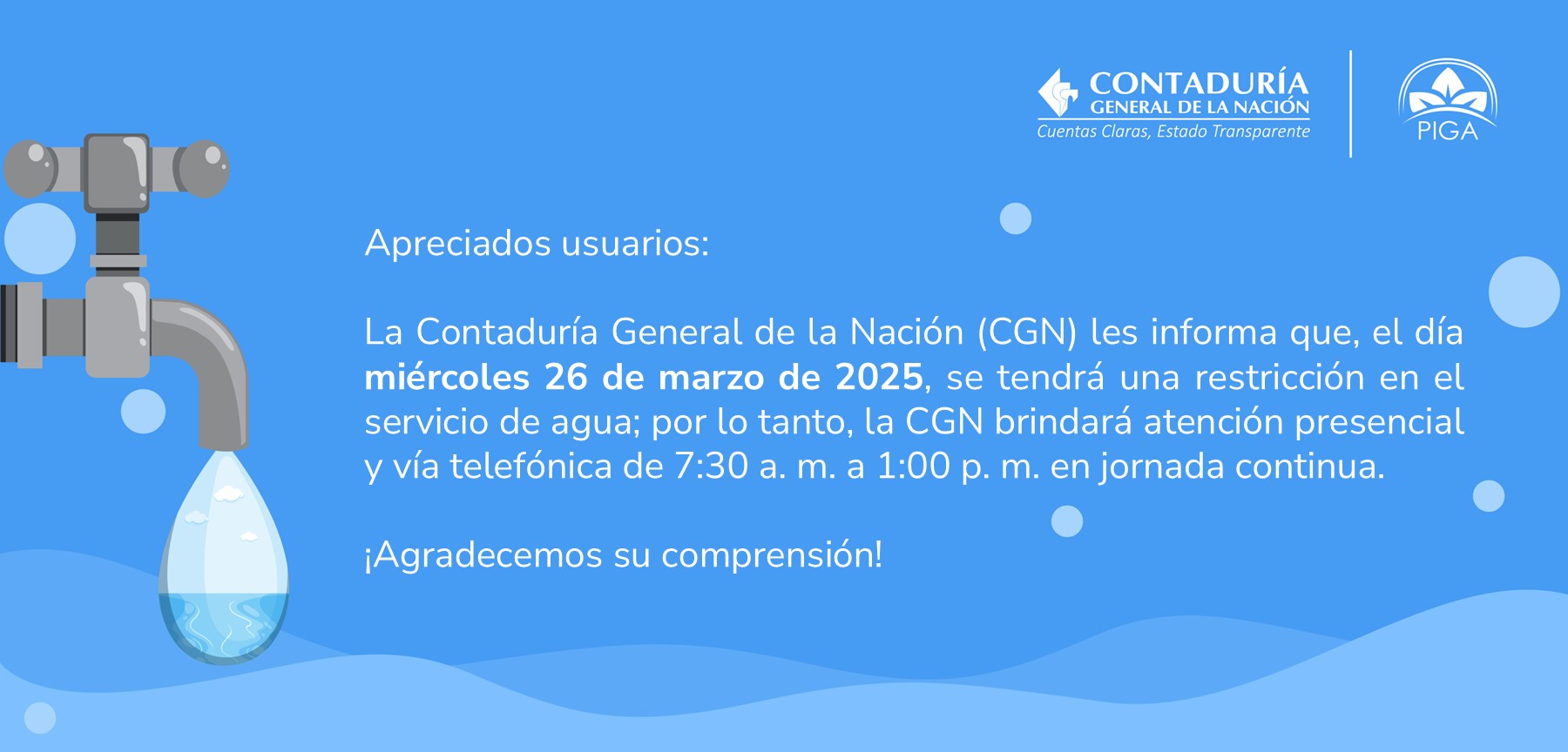 Restricción servicio de agua