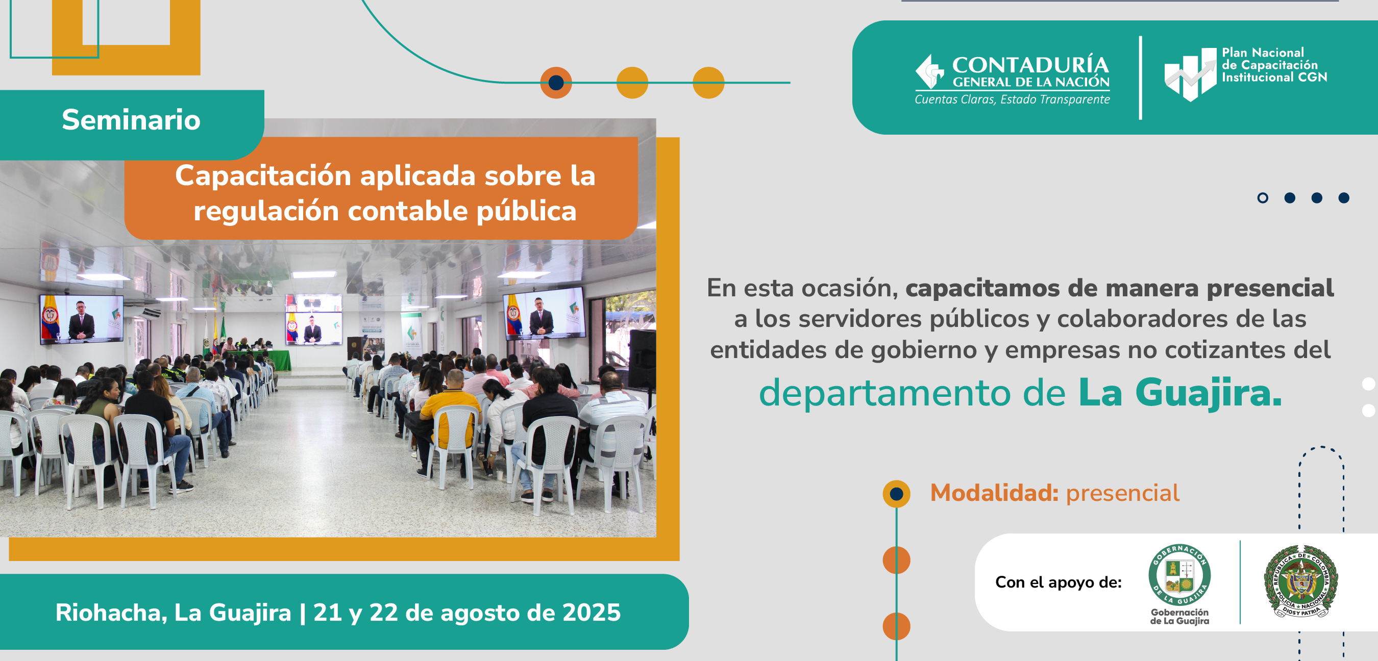 Capacitación sobre la regulación contable pública al departamento de La Guajira y Huila