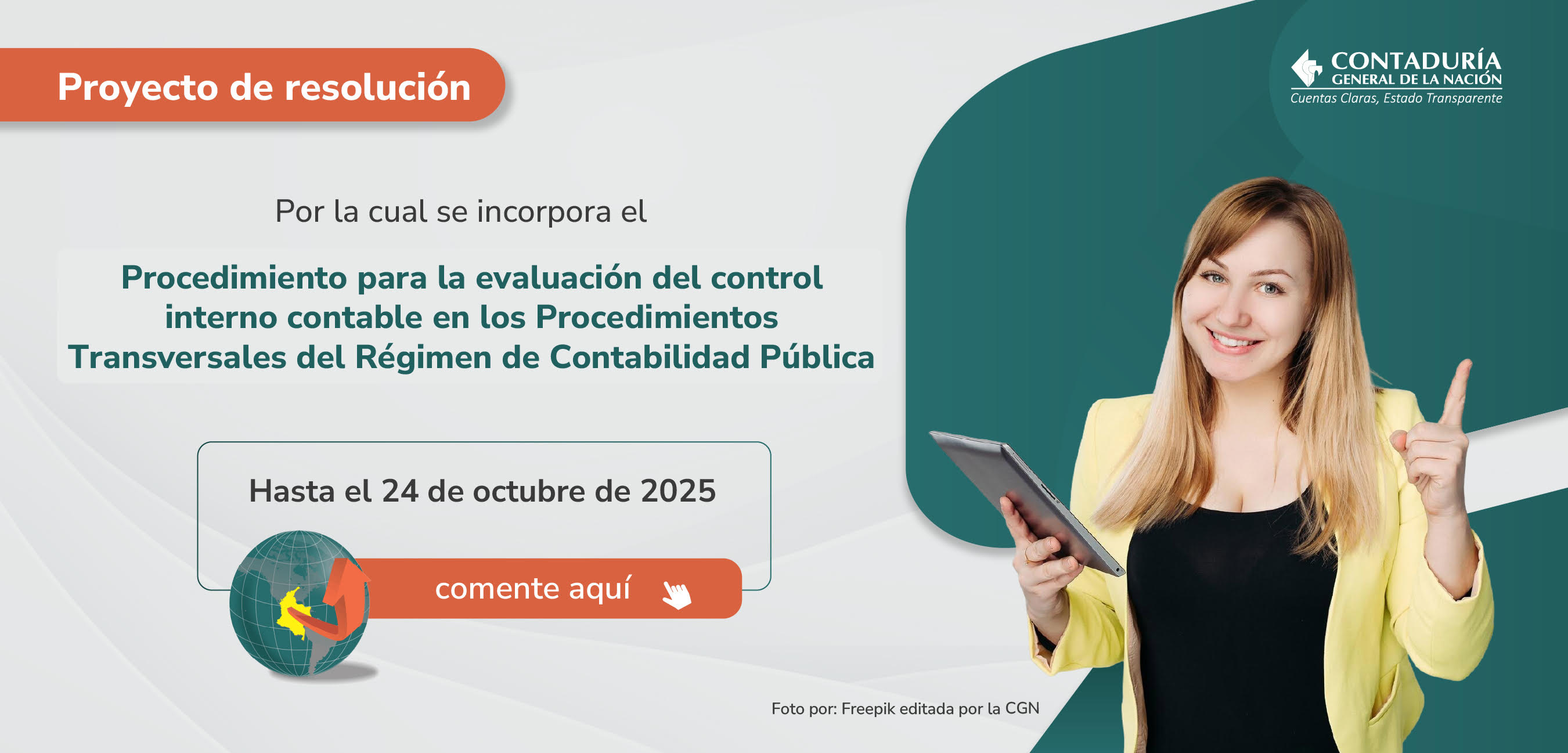 Comente el Procedimiento para la evaluación del control interno contable