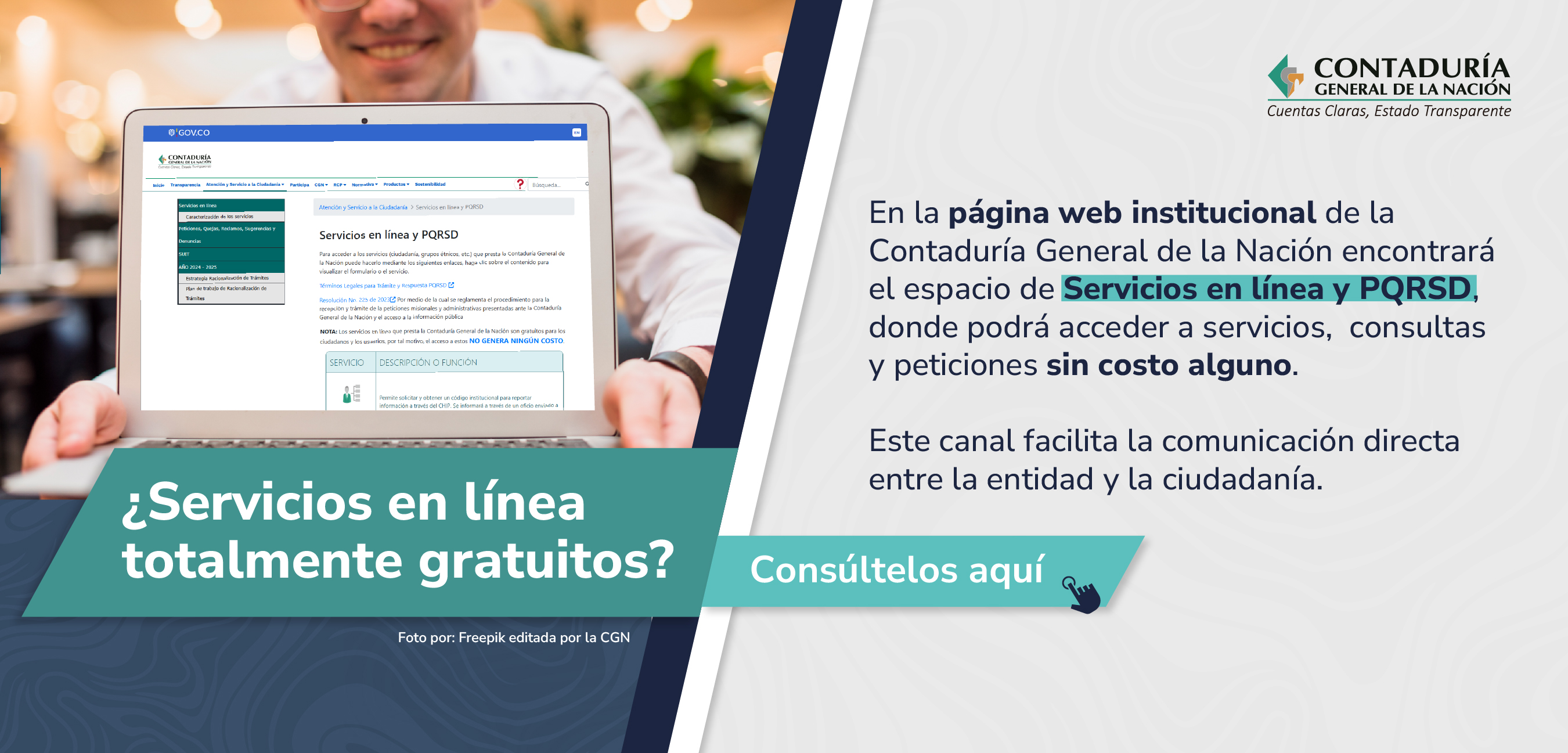 Conozca los servicios en línea gratuitos de la Contaduría General de la Nación