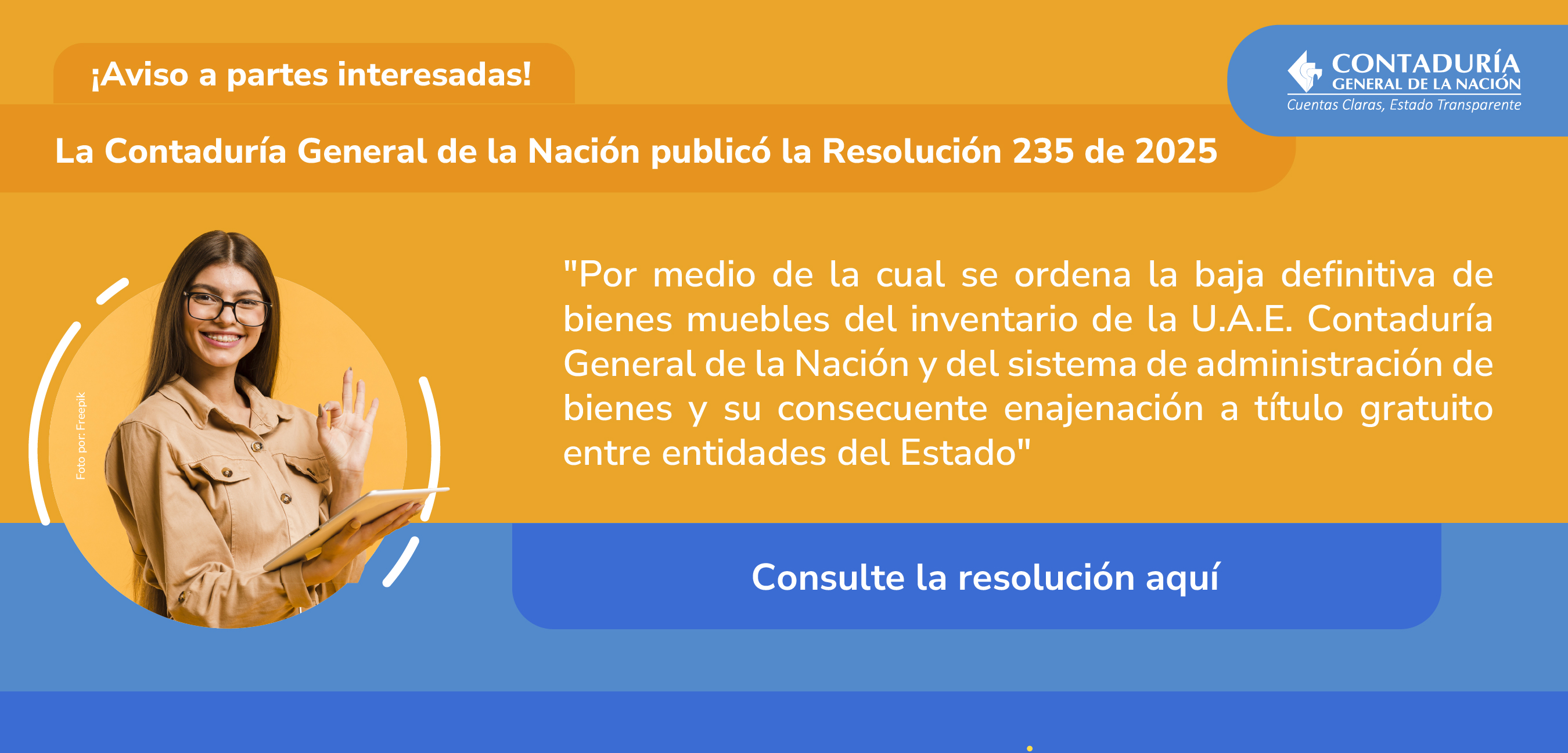 Anuncio resolución 235 de 2025
