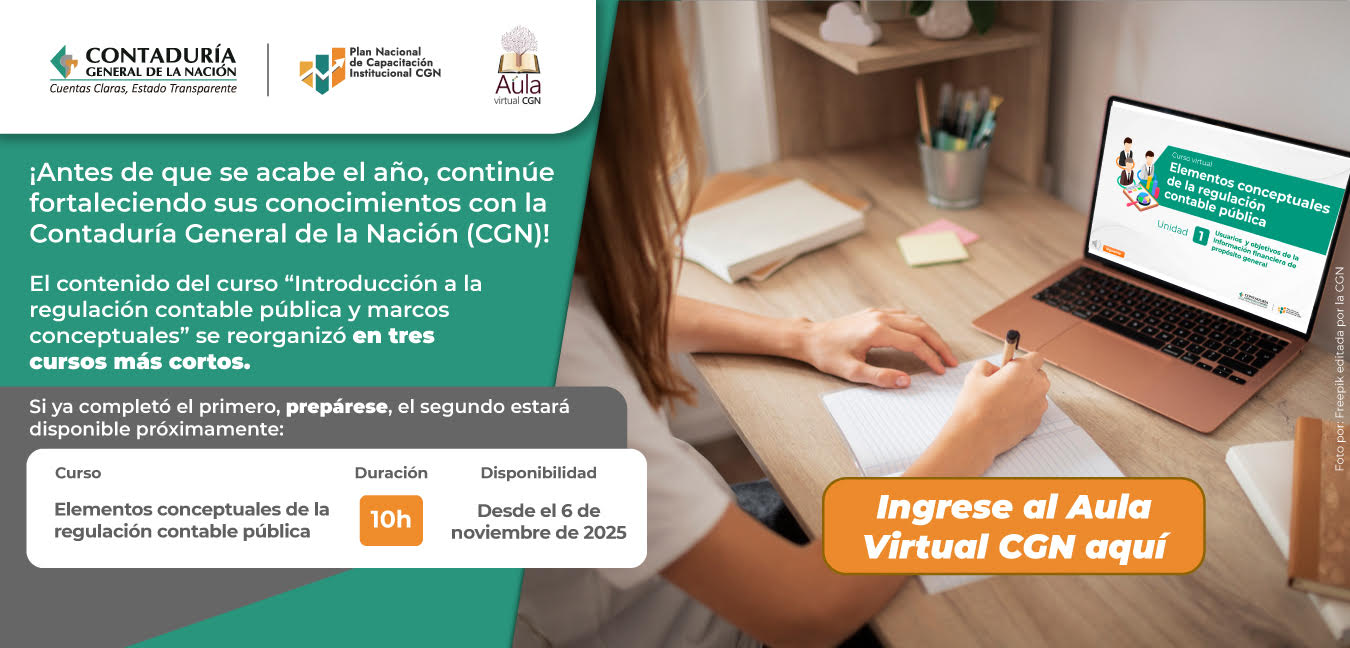 Campaña espectativa curso virtual elementos conceptuales de la regulación contable Pública