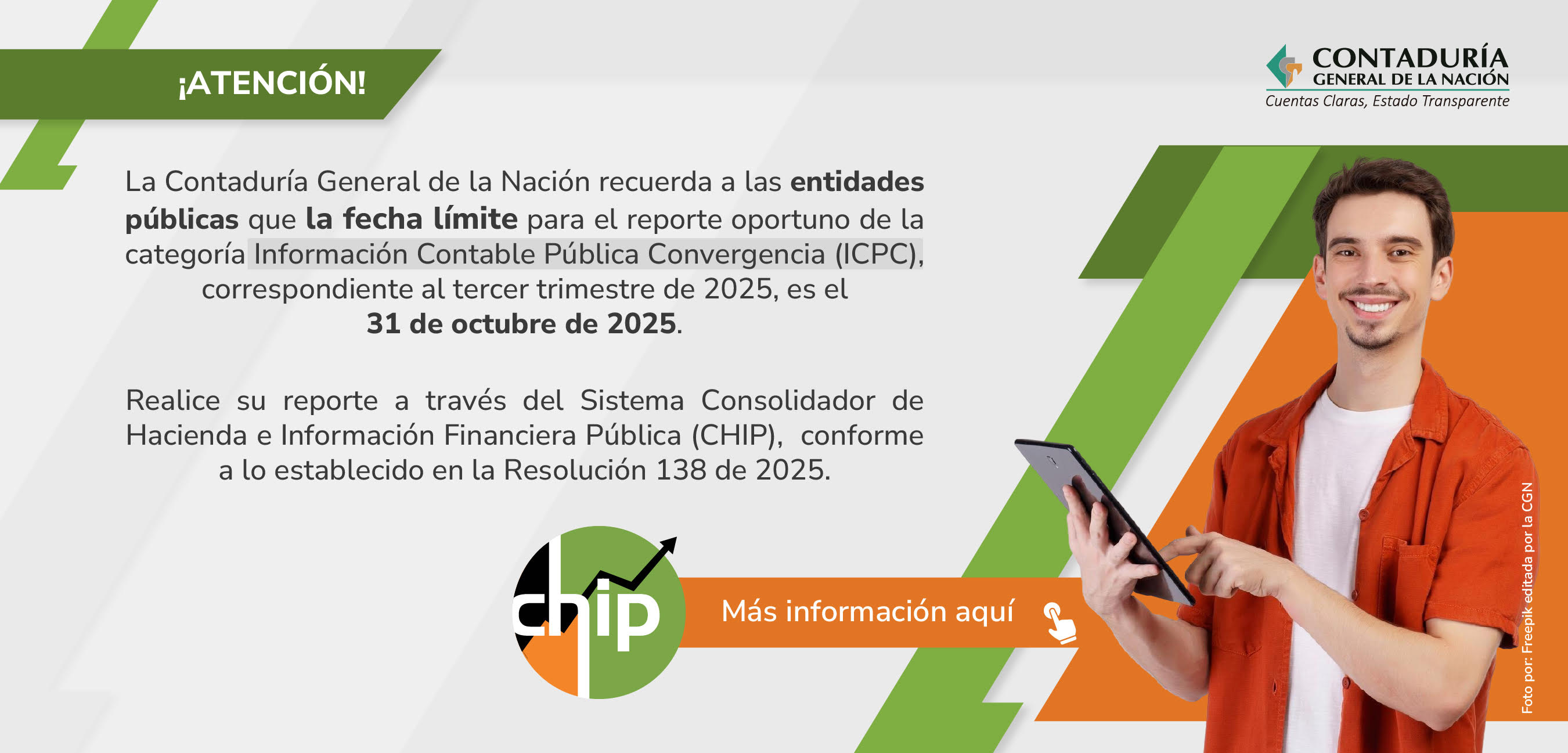 Este 31 de octubre es la fecha límite para el reporte de información de la categoría ICPC correspondiente al tercer trimestre de 2025