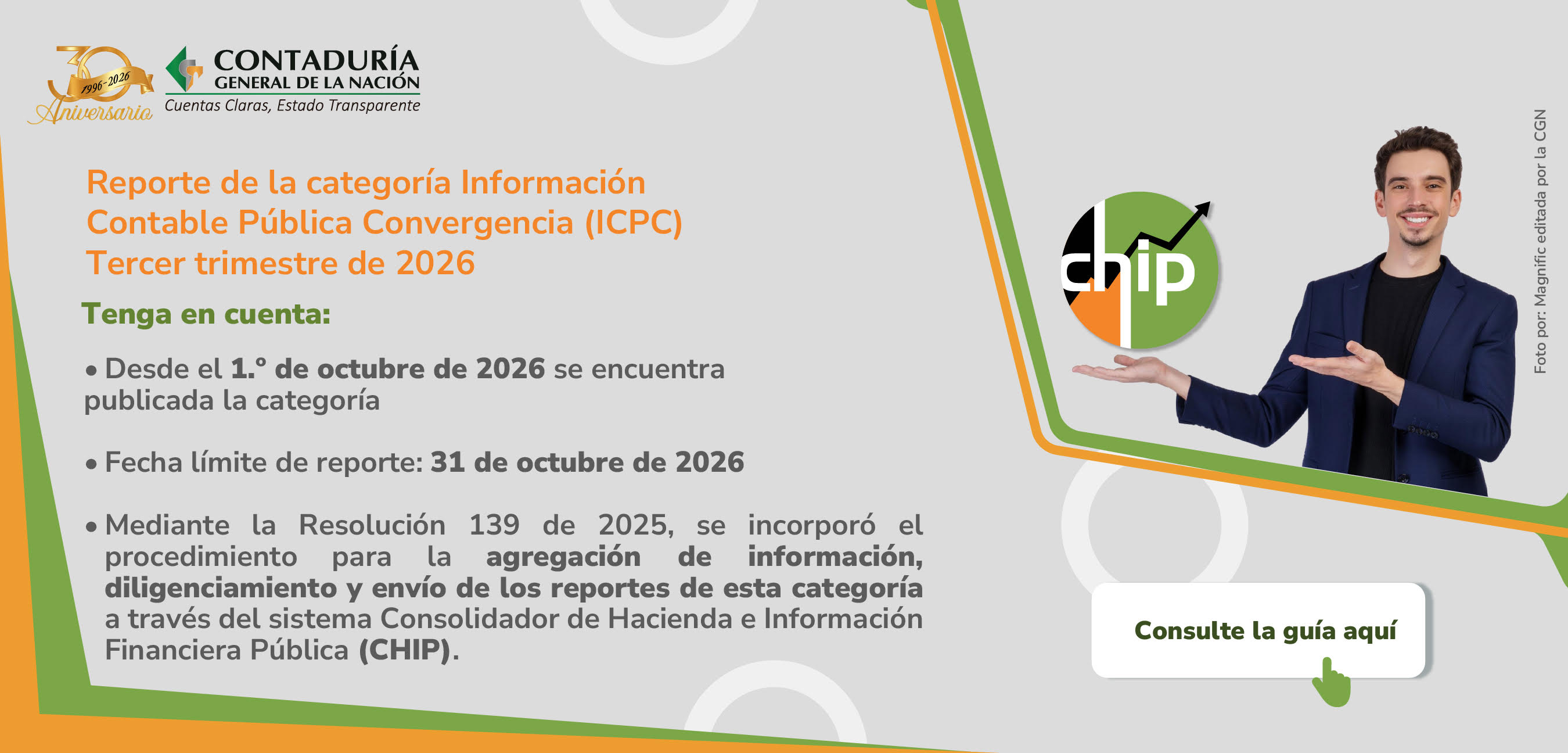 Recordatorio: fecha de reporte de la categoría ICPC – tercer trimestre de