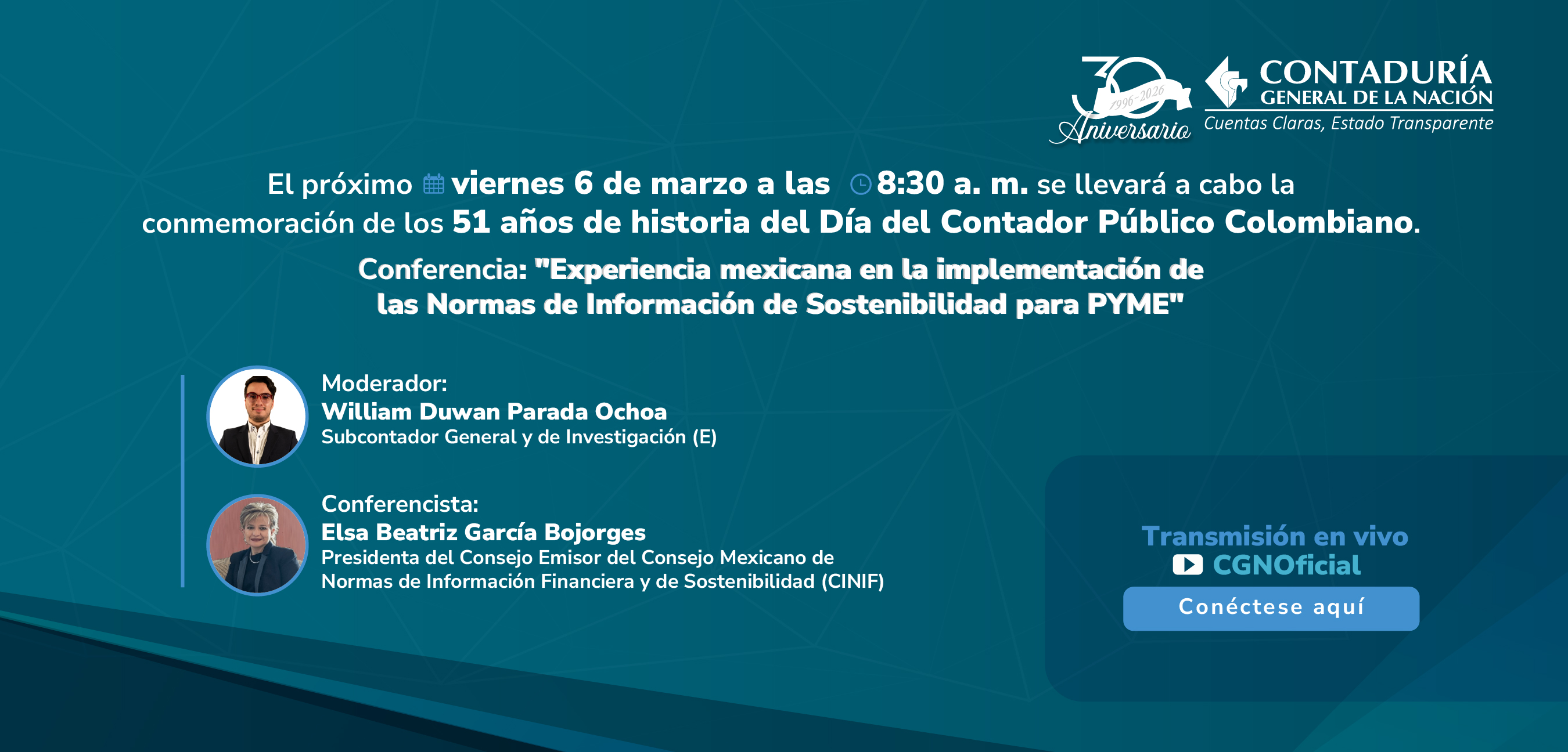 ¡Sea parte de la conmemoración de los 51 años del Día del Contador Público Colombiano!