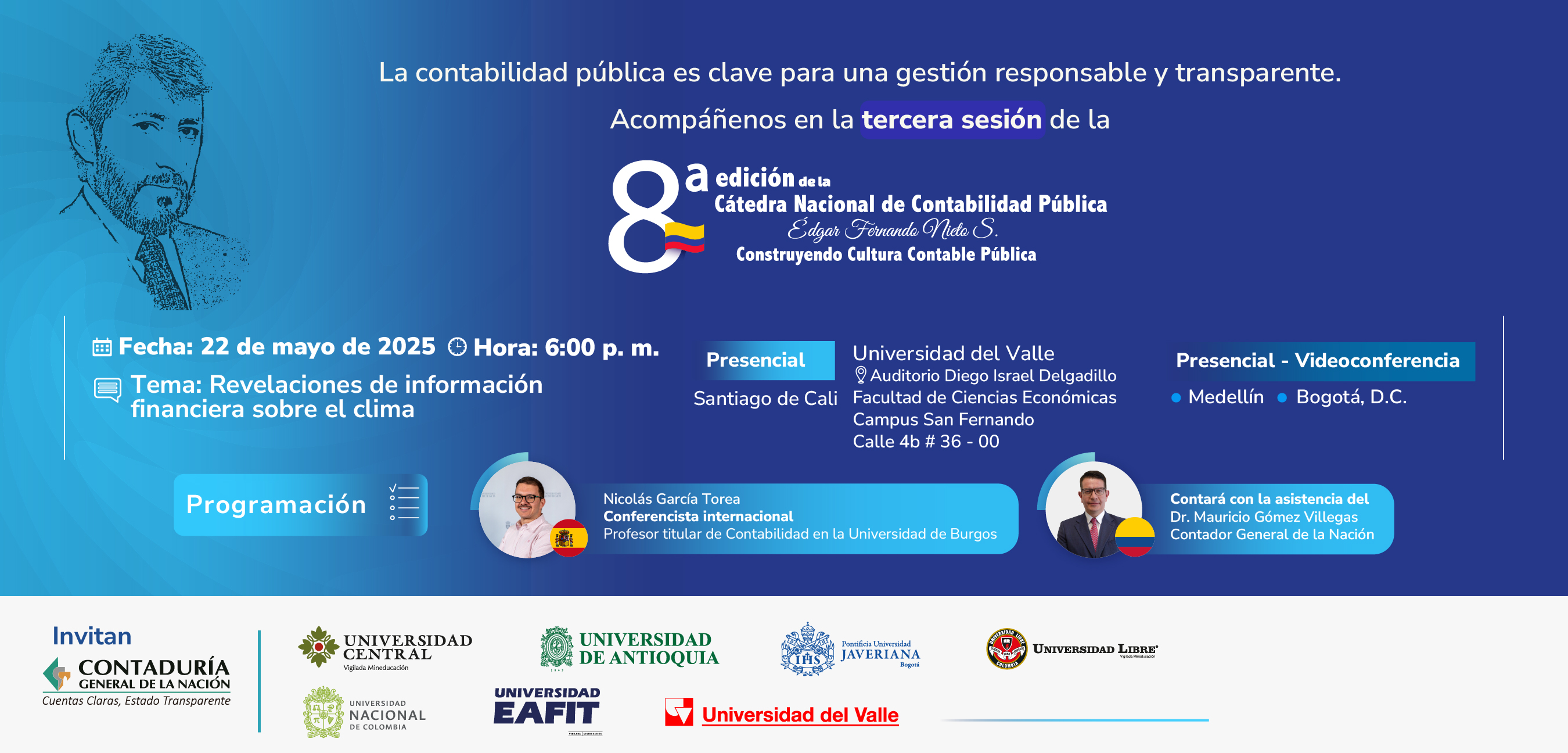 Asunto: Sea parte de la tercera sesión de la Octava edición de la Cátedra Nacional de Contabilidad Pública