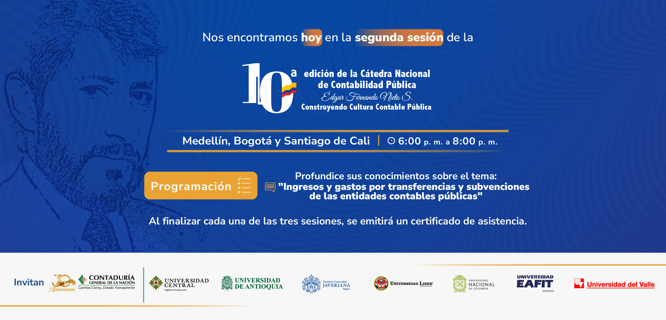 ¡Hoy! Segunda sesión de la 10ª edición de la Cátedra Nacional de Contabilidad Pública