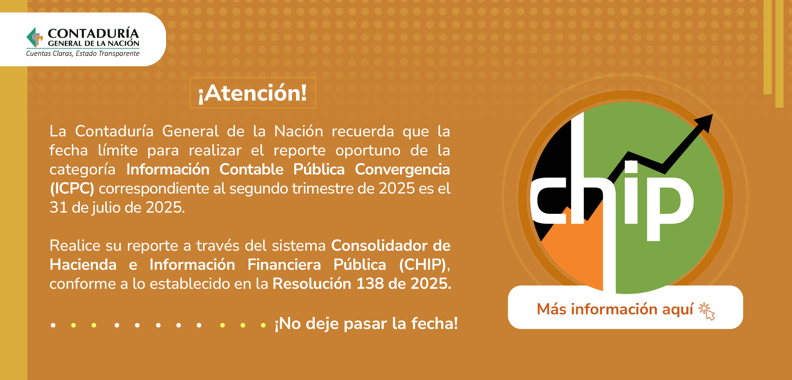 Recordatorio: Fecha límite para el reporte de la categoría ICPC correspondiente al segundo trimestre de 2025