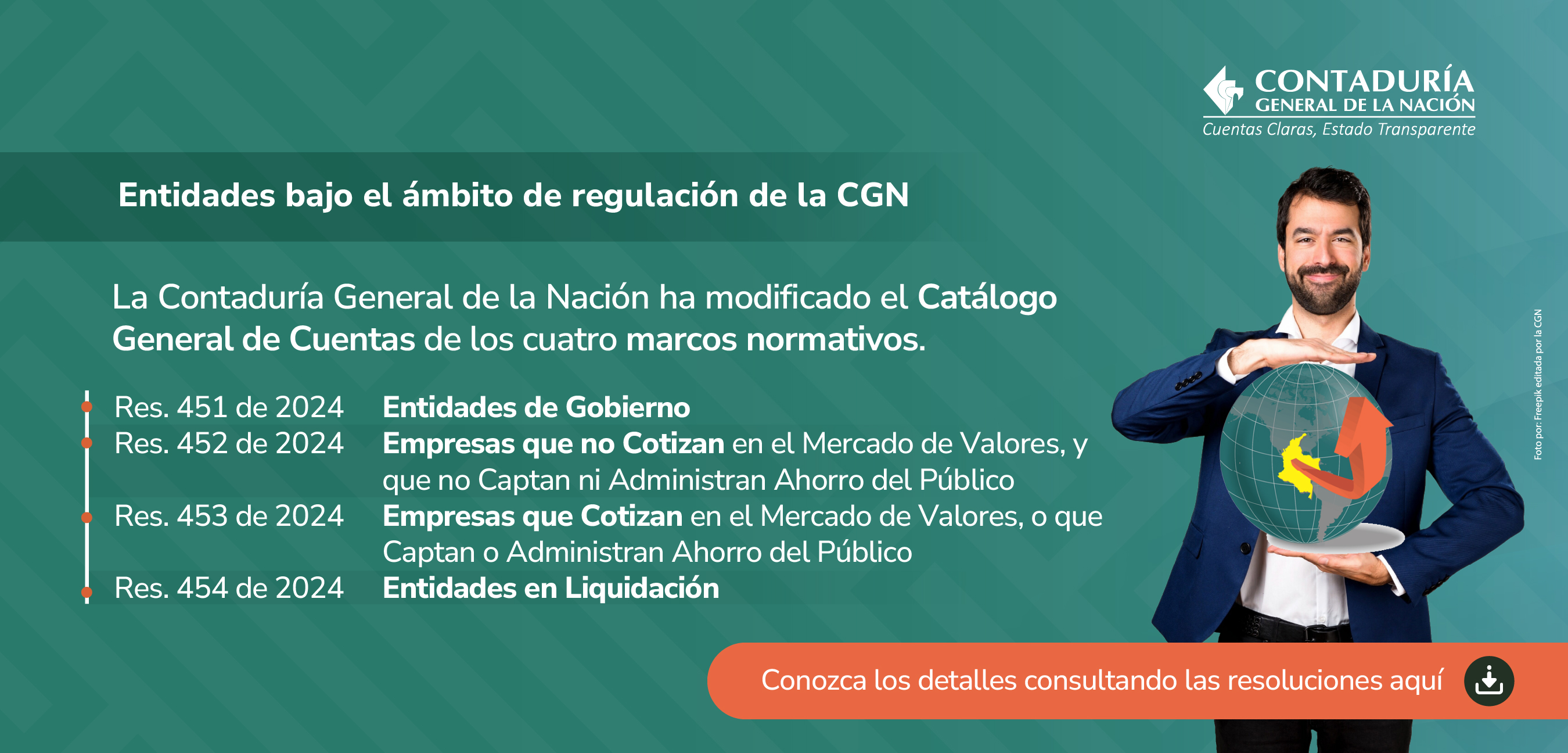 Conozca las últimas modificaciones realizadas al Catálogo General de Cuentas de cada marco normativo