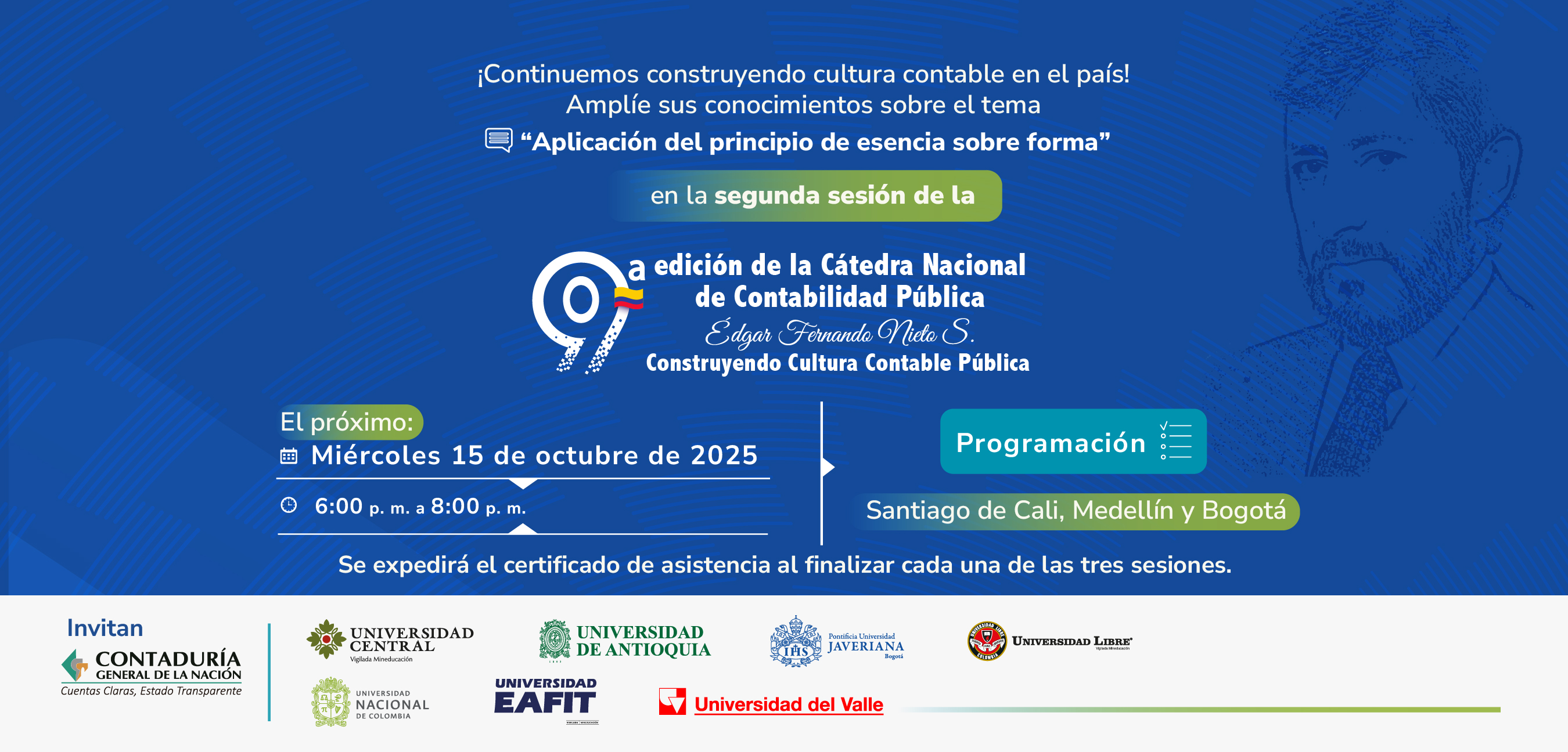 ¡Inscríbase ahora! Segunda sesión de la Novena edición de la Cátedra Nacional de Contabilidad Pública