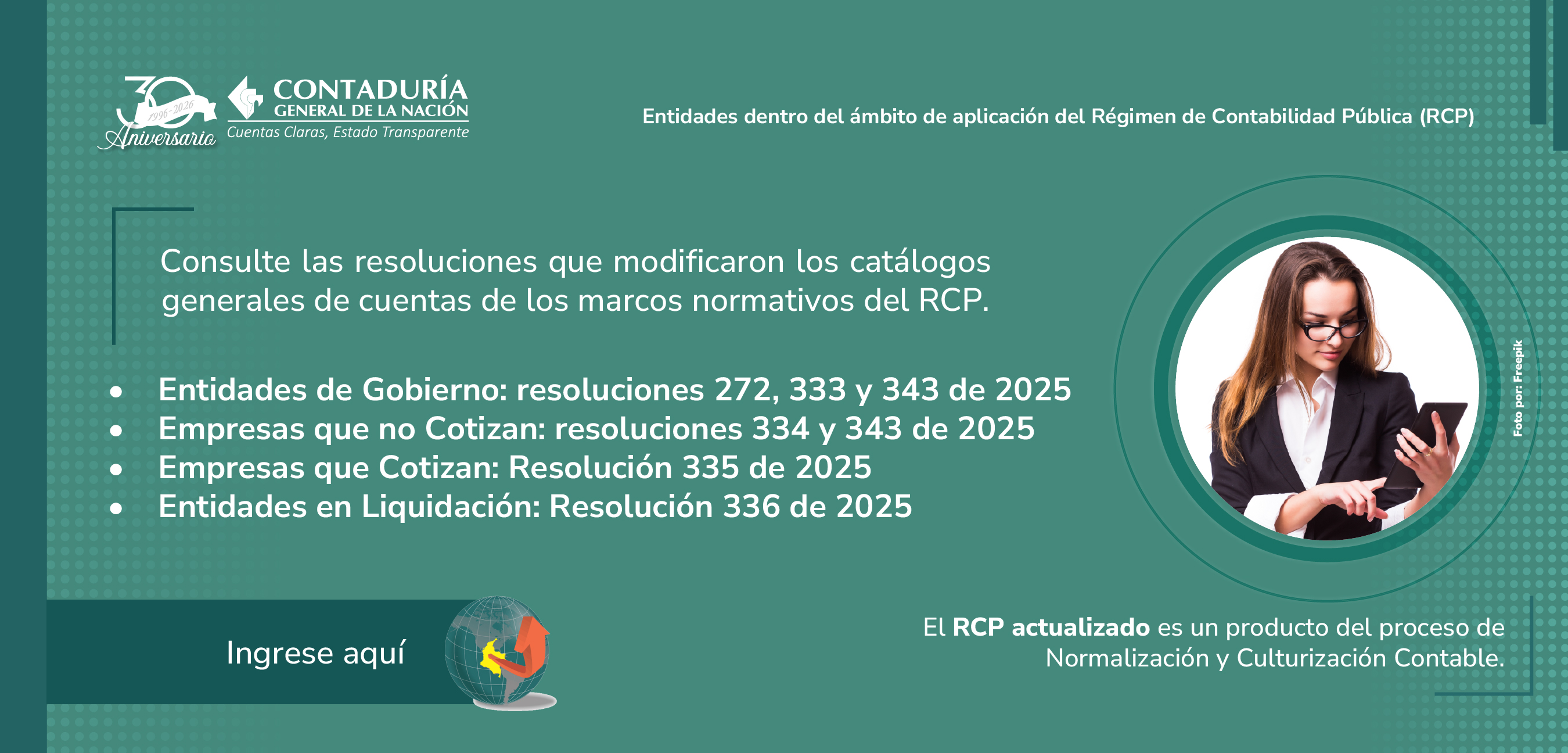 Conozca las últimas modificaciones realizadas al Catálogo General de Cuentas de cada marco normativo