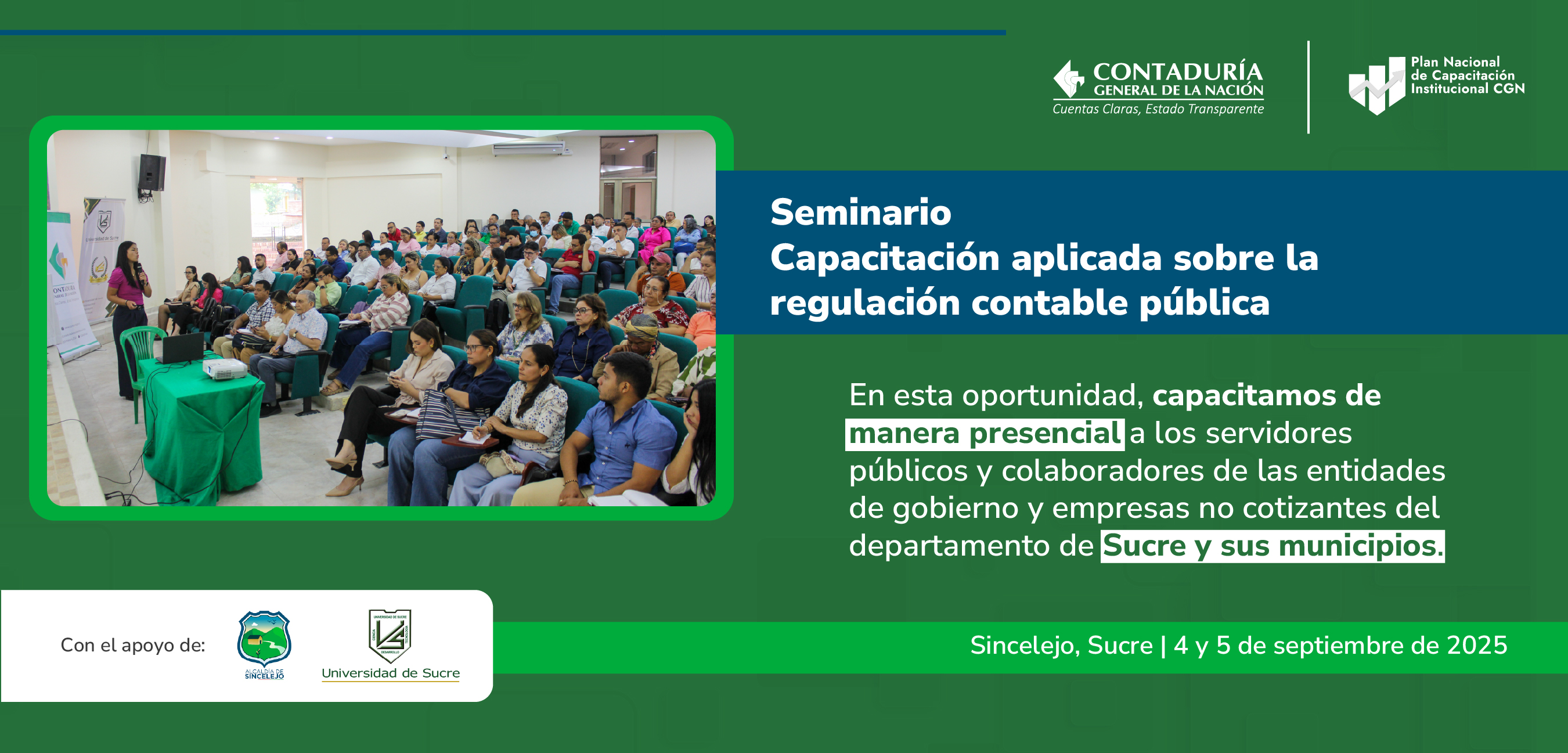 La CGN capacitó sobre la regulación contable pública al departamento de Sucre y sus municipios