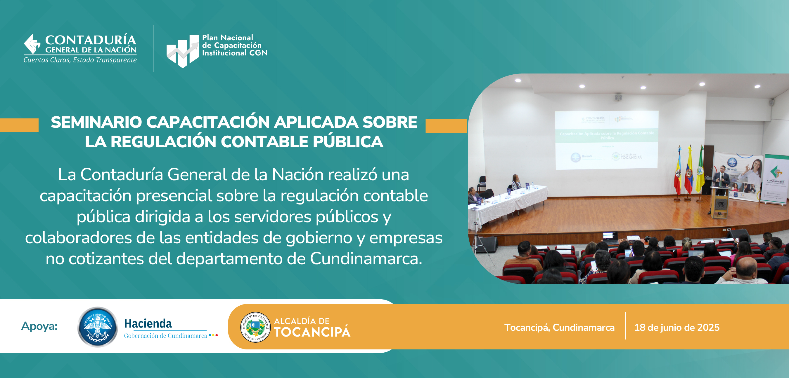 La CGN capacitó sobre la regulación contable pública en el departamento de Cundinamarca