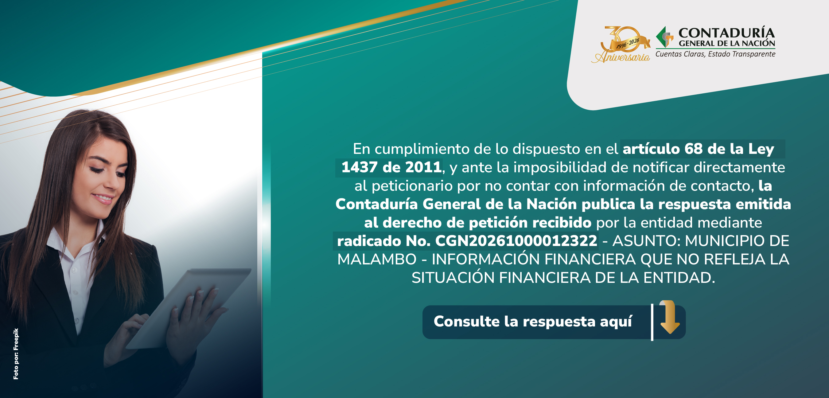 actualizar contenido - Respuesta a derecho de petición