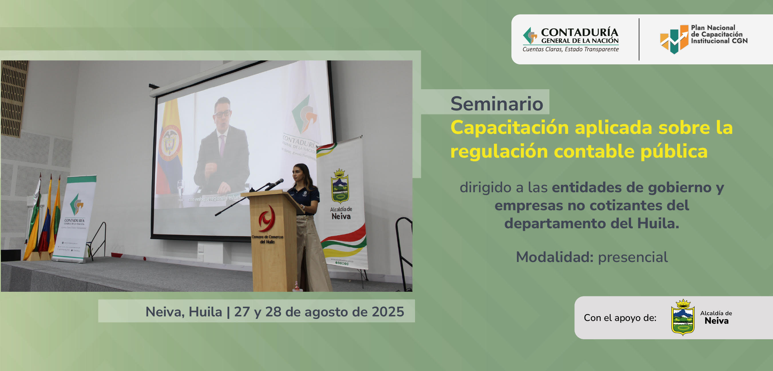 Capacitación sobre la regulación contable pública al departamento de La Guajira y Huila