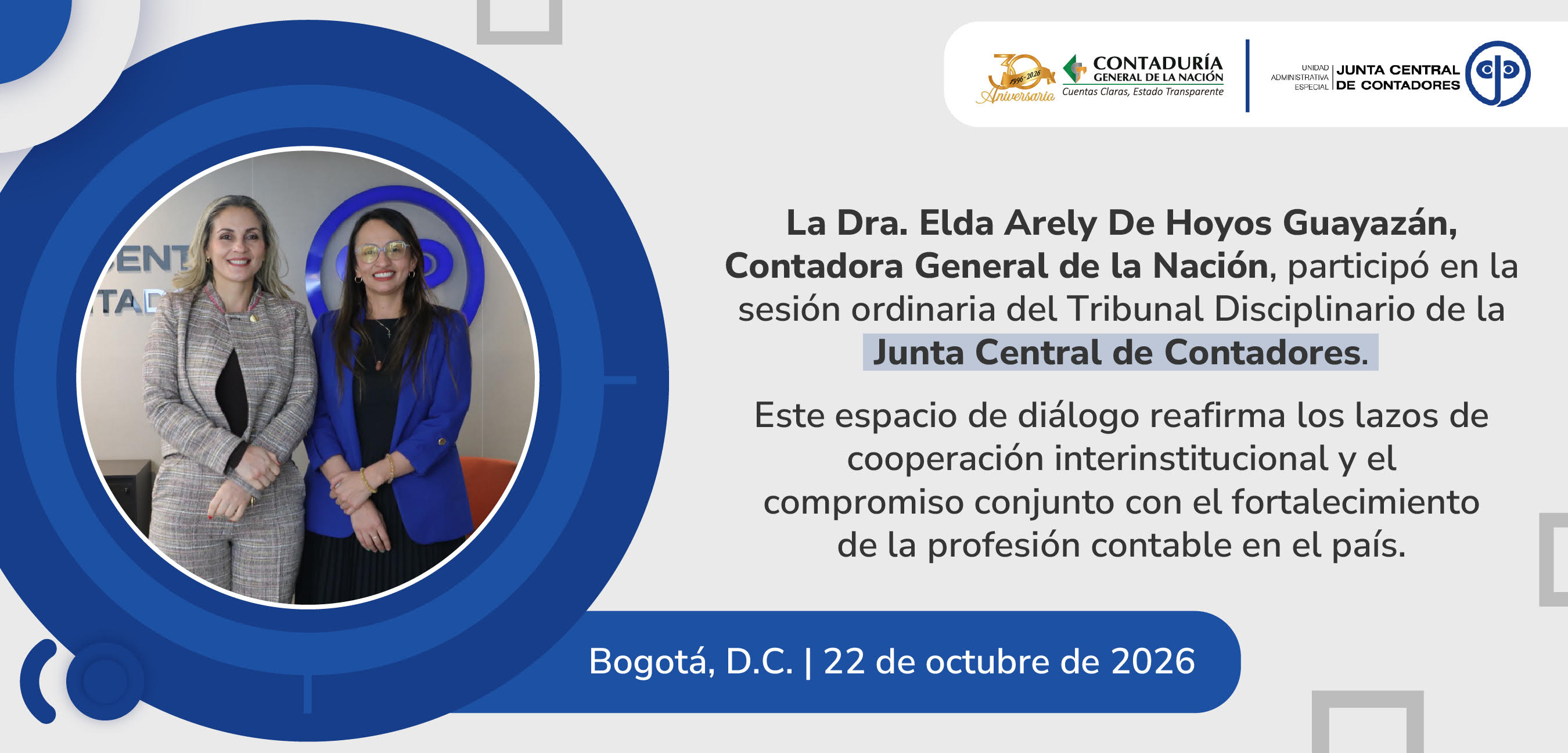 La Contadora General de la Nación en la Junta Central de Contadores